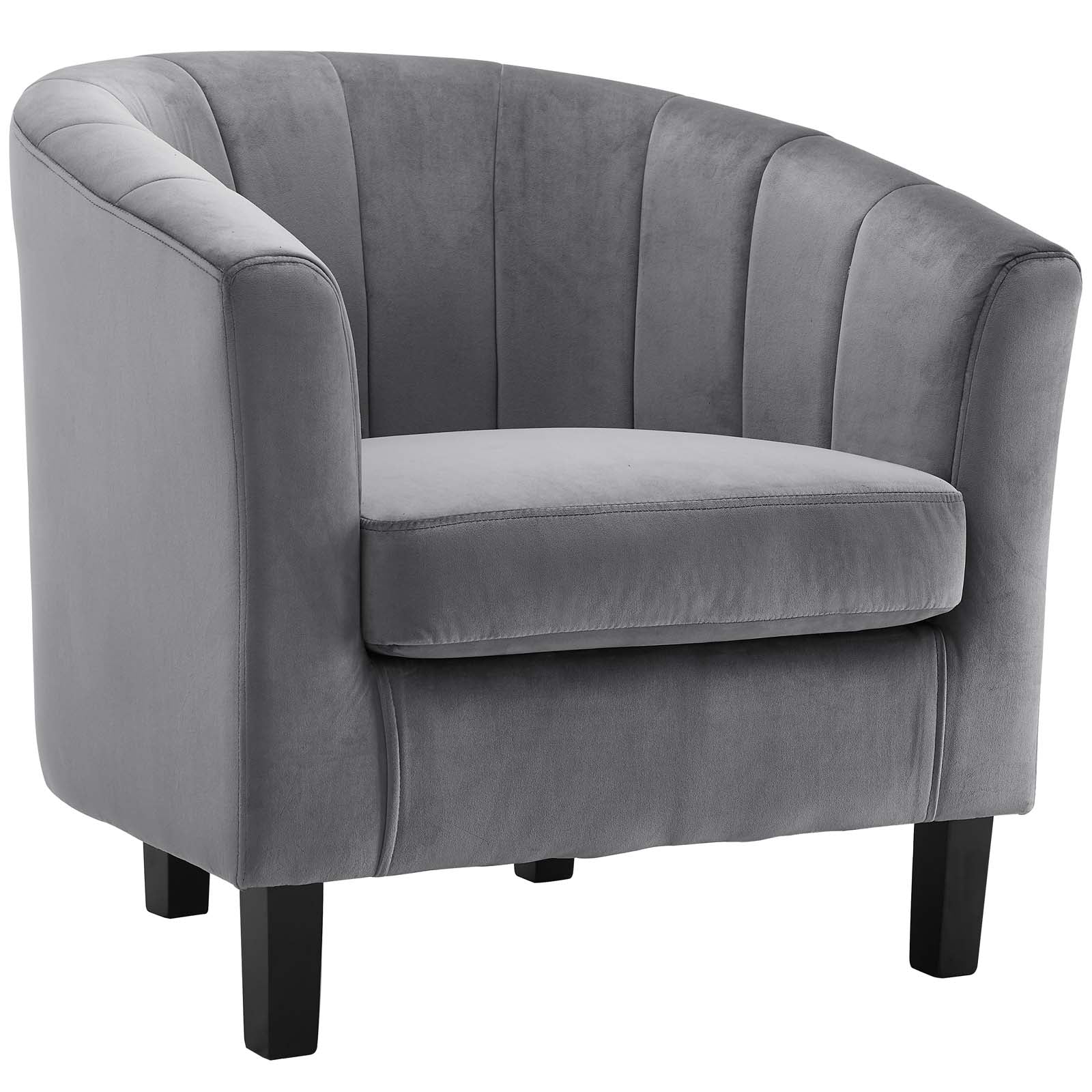 Prospect Channel Tufted Performance Velvet Armchair-Armchair-Modway-Wall2Wall Furnishings