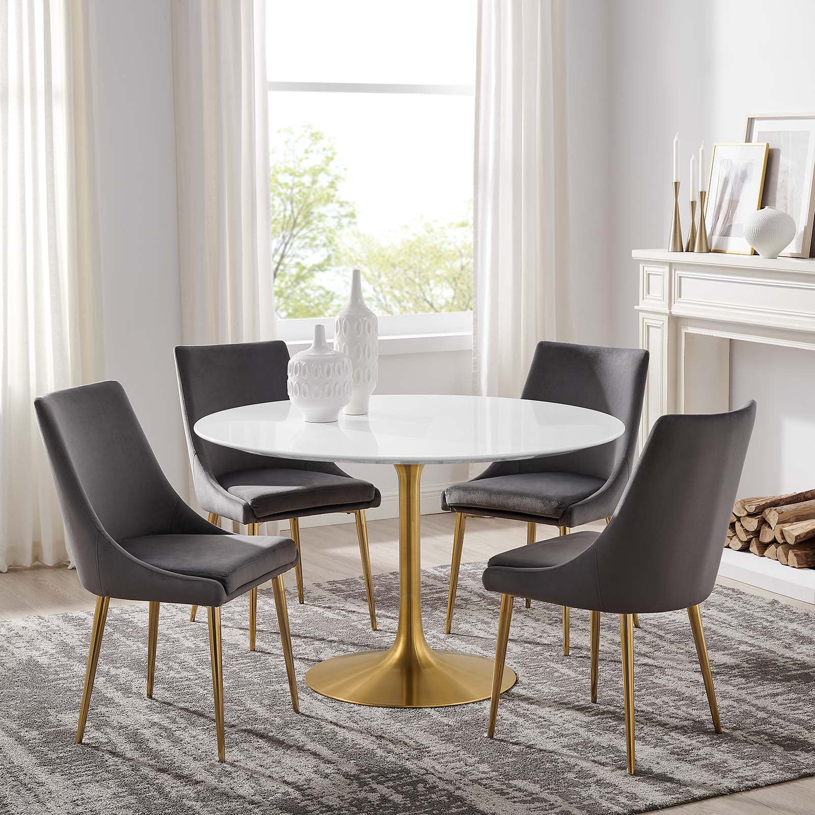 Lippa 47" Round Dining Table-Dining Table-Modway-Wall2Wall Furnishings