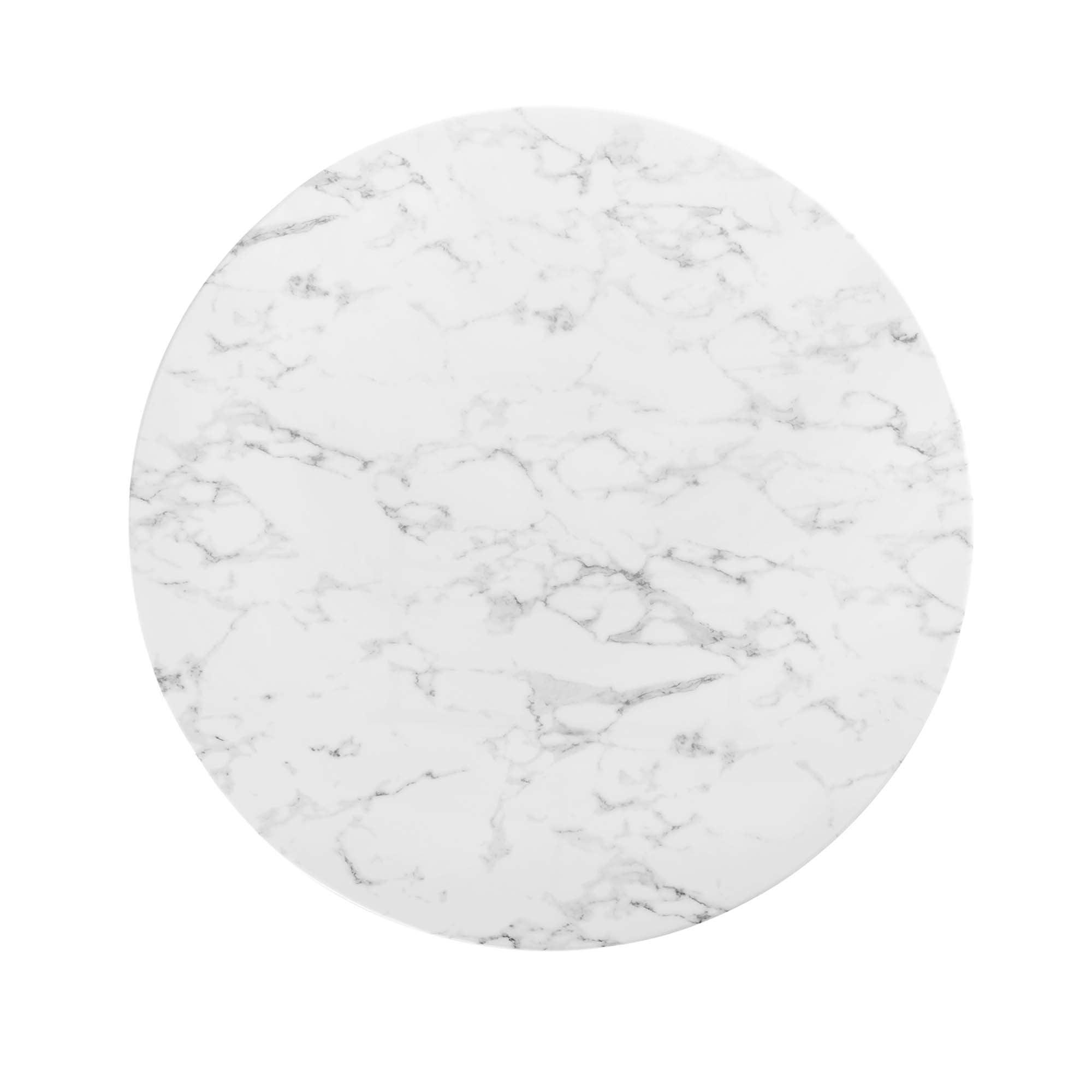 Lippa 48" Round Faux Marble Dining Table