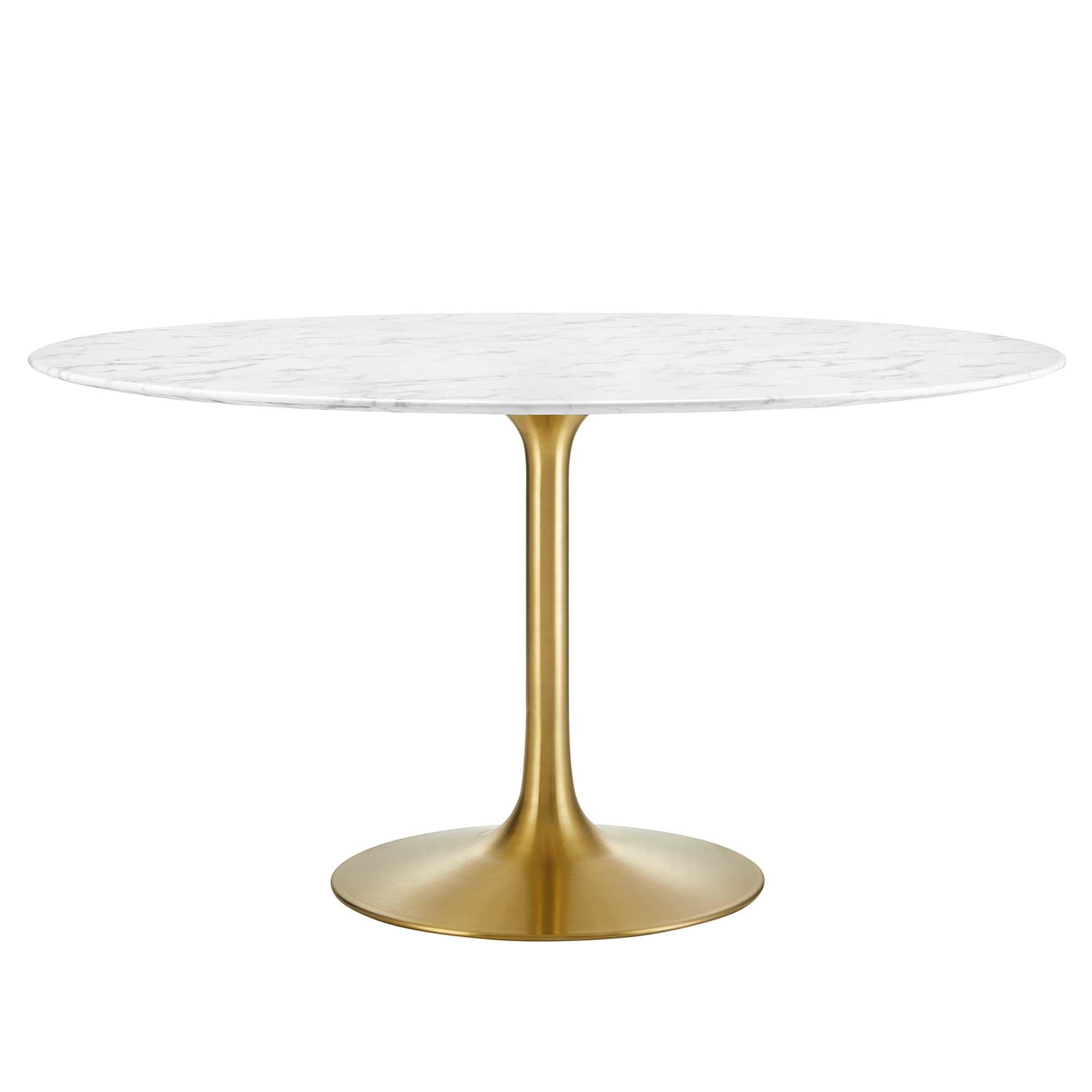 Lippa 54" Round Faux Marble Dining Table