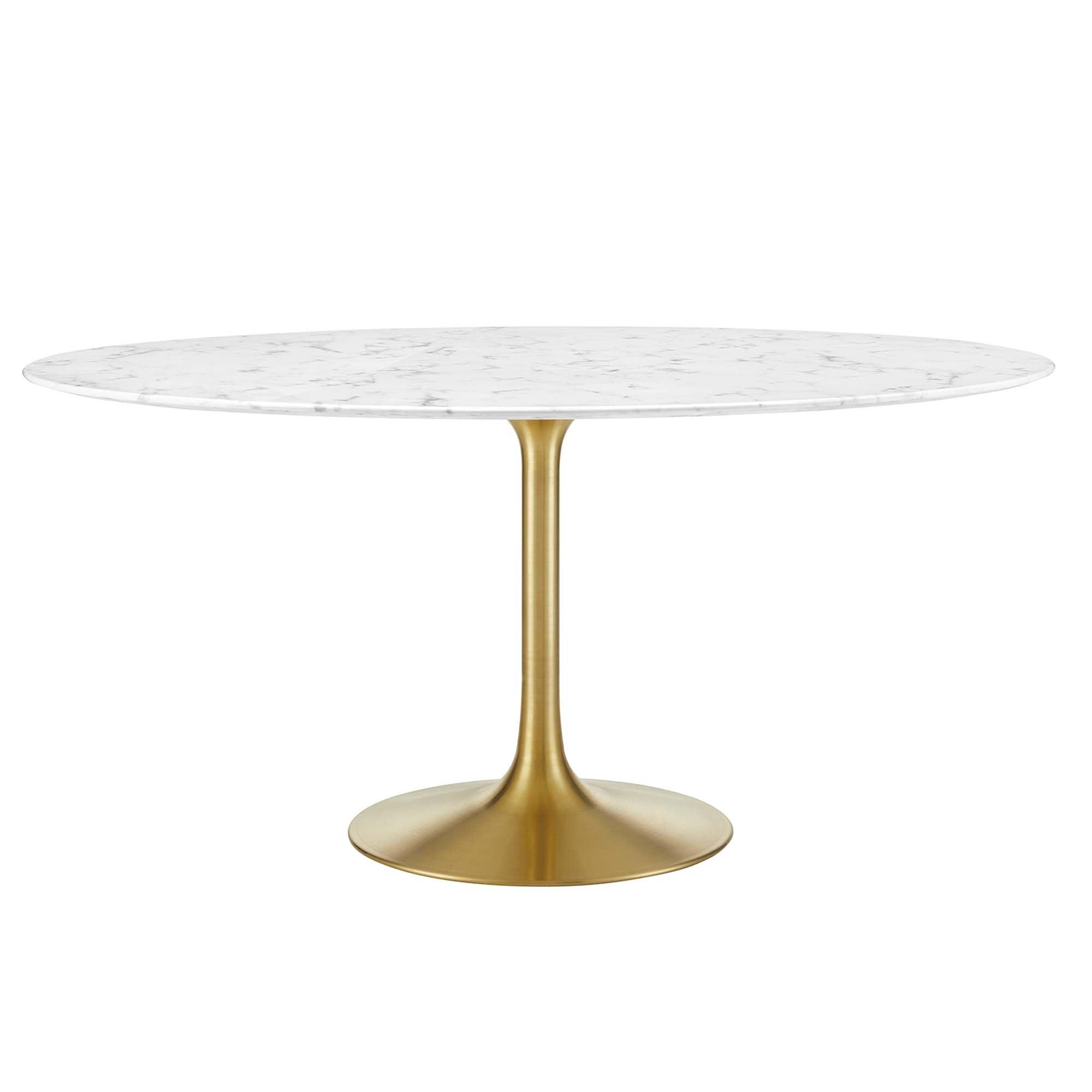Lippa 60" Round Faux Marble Dining Table
