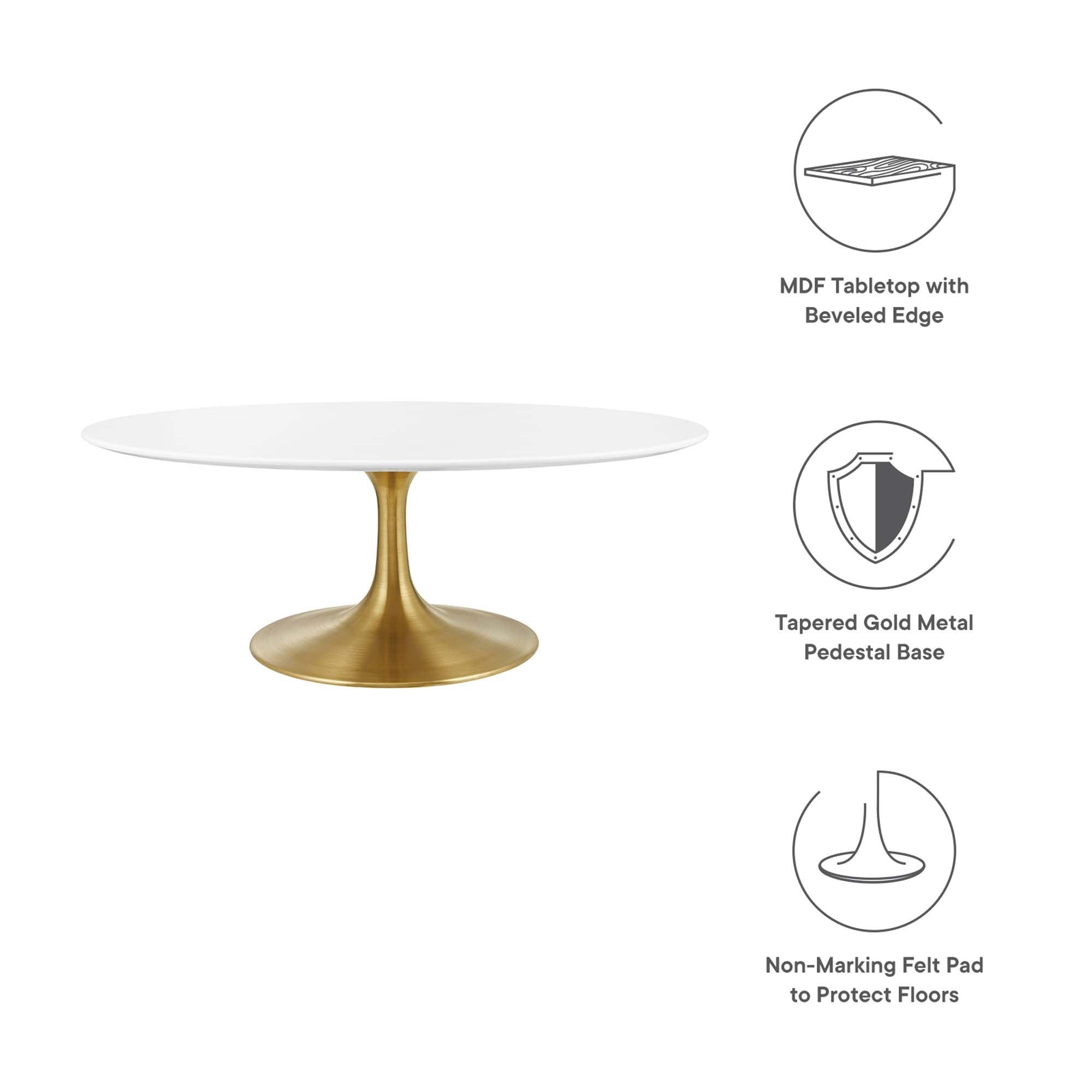 Lippa 42" Oval Wood Coffee Table