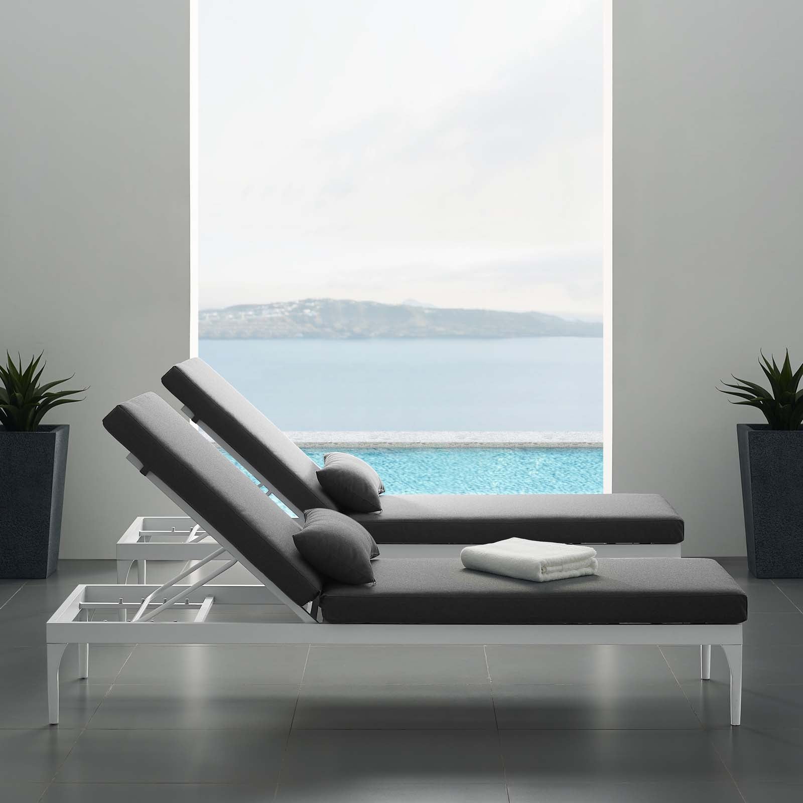Perspective Cushion Outdoor Patio Chaise Lounge Chair-Outdoor Chaise-Modway-Wall2Wall Furnishings