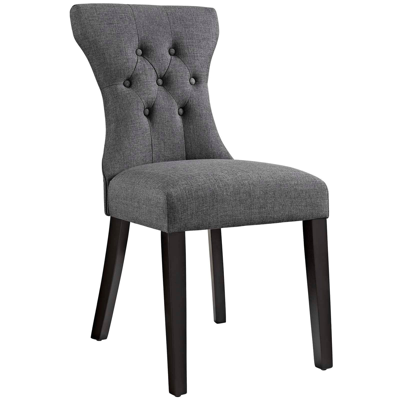 Silhouette Dining Side Chairs Upholstered Fabric Set of 2-Dining Chair-Modway-Wall2Wall Furnishings