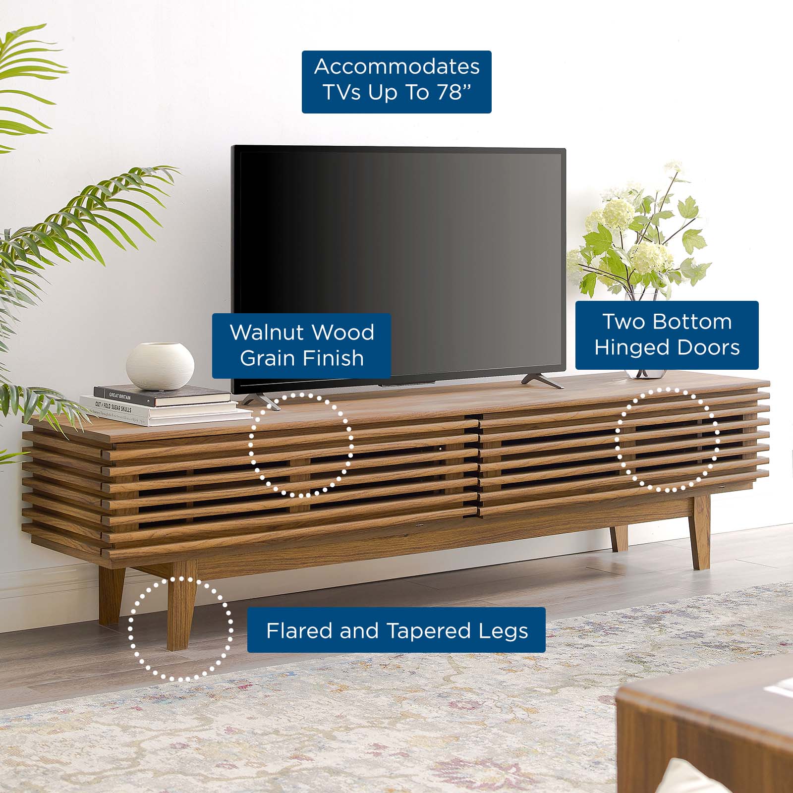 Render 71" TV Stand-TV Stand-Modway-Wall2Wall Furnishings