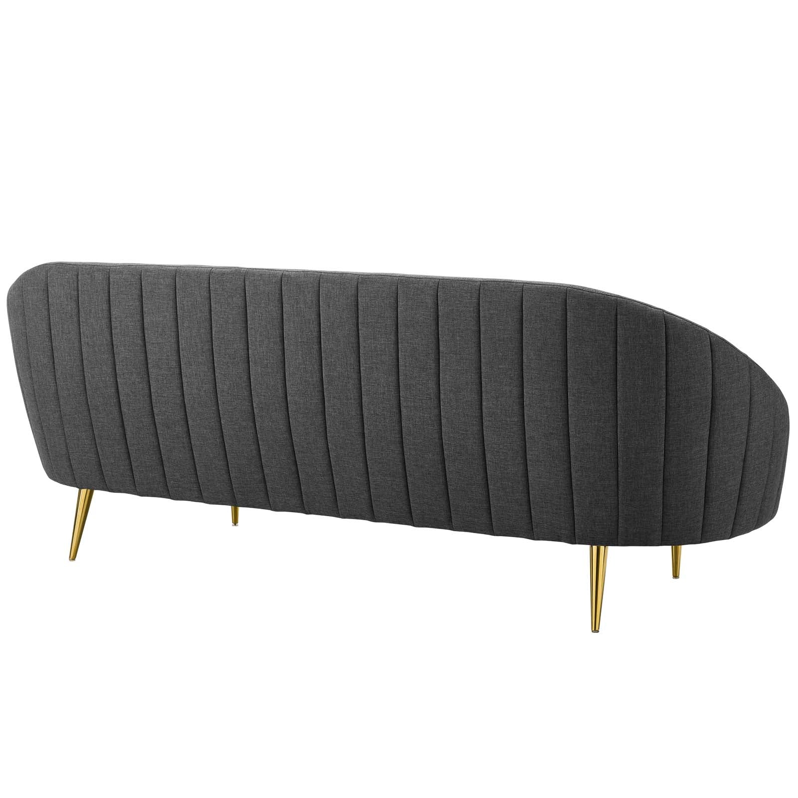 Sublime Vertical Curve Back Fabric Sofa-Sofa-Modway-Wall2Wall Furnishings