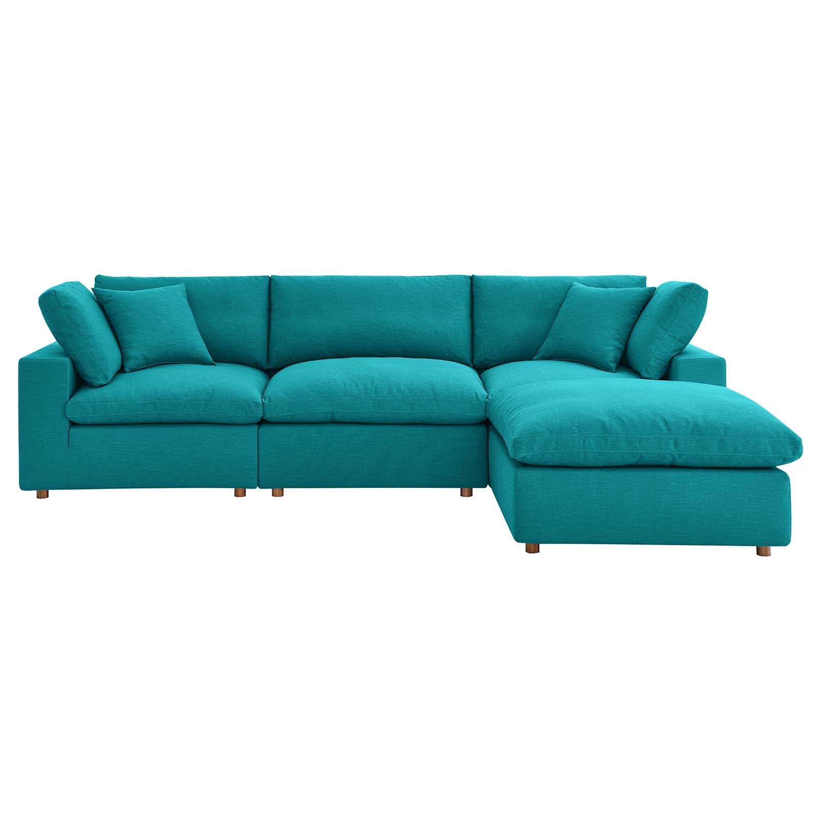 Commix Down Filled Overstuffed 4 Piece Sectional Sofa Set-Sofa Set-Modway-Wall2Wall Furnishings