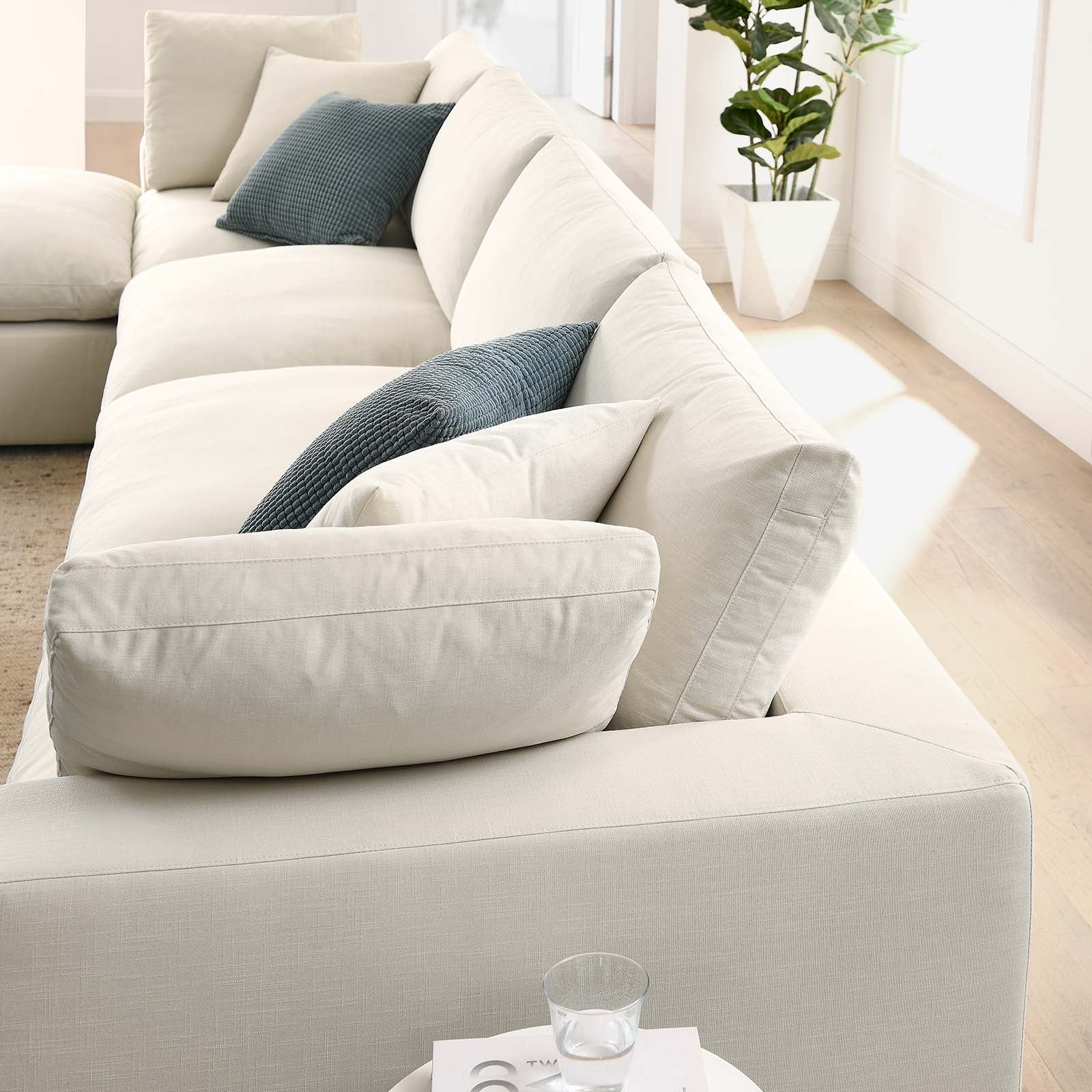 Commix Down Filled Overstuffed 5 Piece Sectional Sofa Set-Sofa Set-Modway-Wall2Wall Furnishings