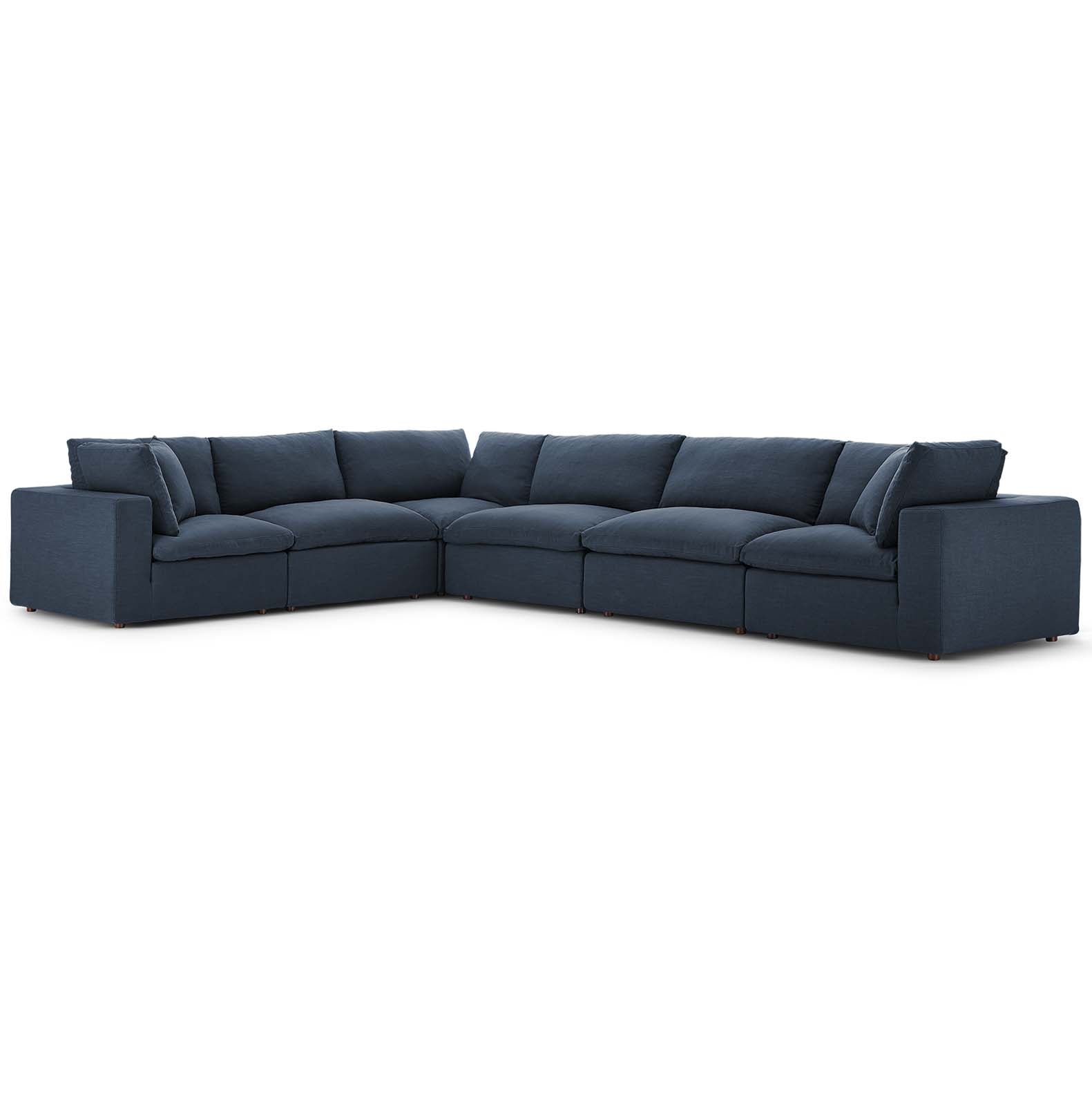 Commix Down Filled Overstuffed 6 Piece Sectional Sofa Set-Sofa Set-Modway-Wall2Wall Furnishings