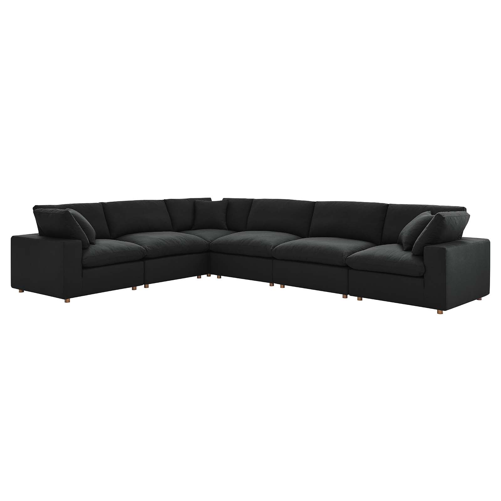 Commix Down Filled Overstuffed 6 Piece Sectional Sofa Set-Sofa Set-Modway-Wall2Wall Furnishings