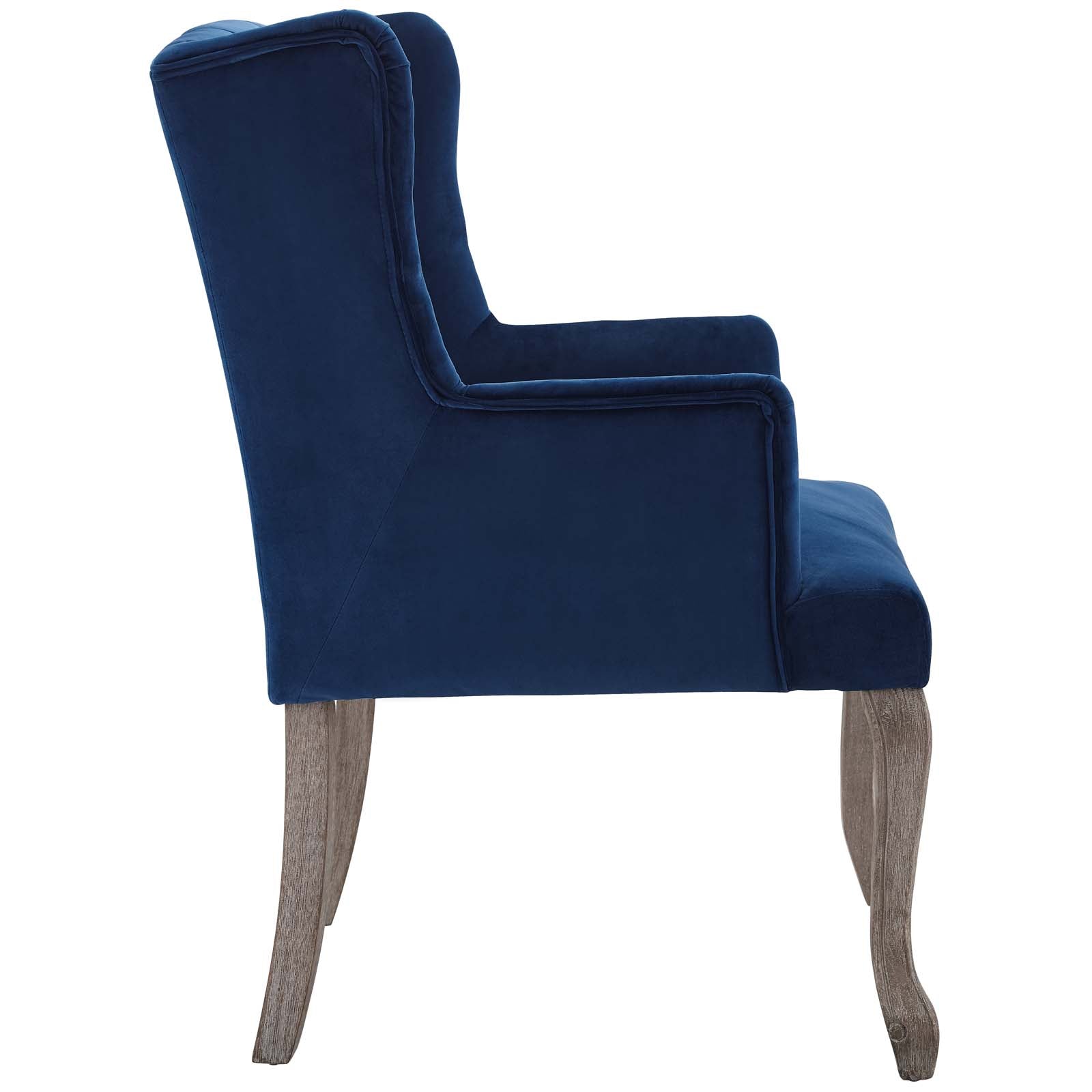 Realm French Vintage Dining Performance Velvet Armchair-Dining Chair-Modway-Wall2Wall Furnishings