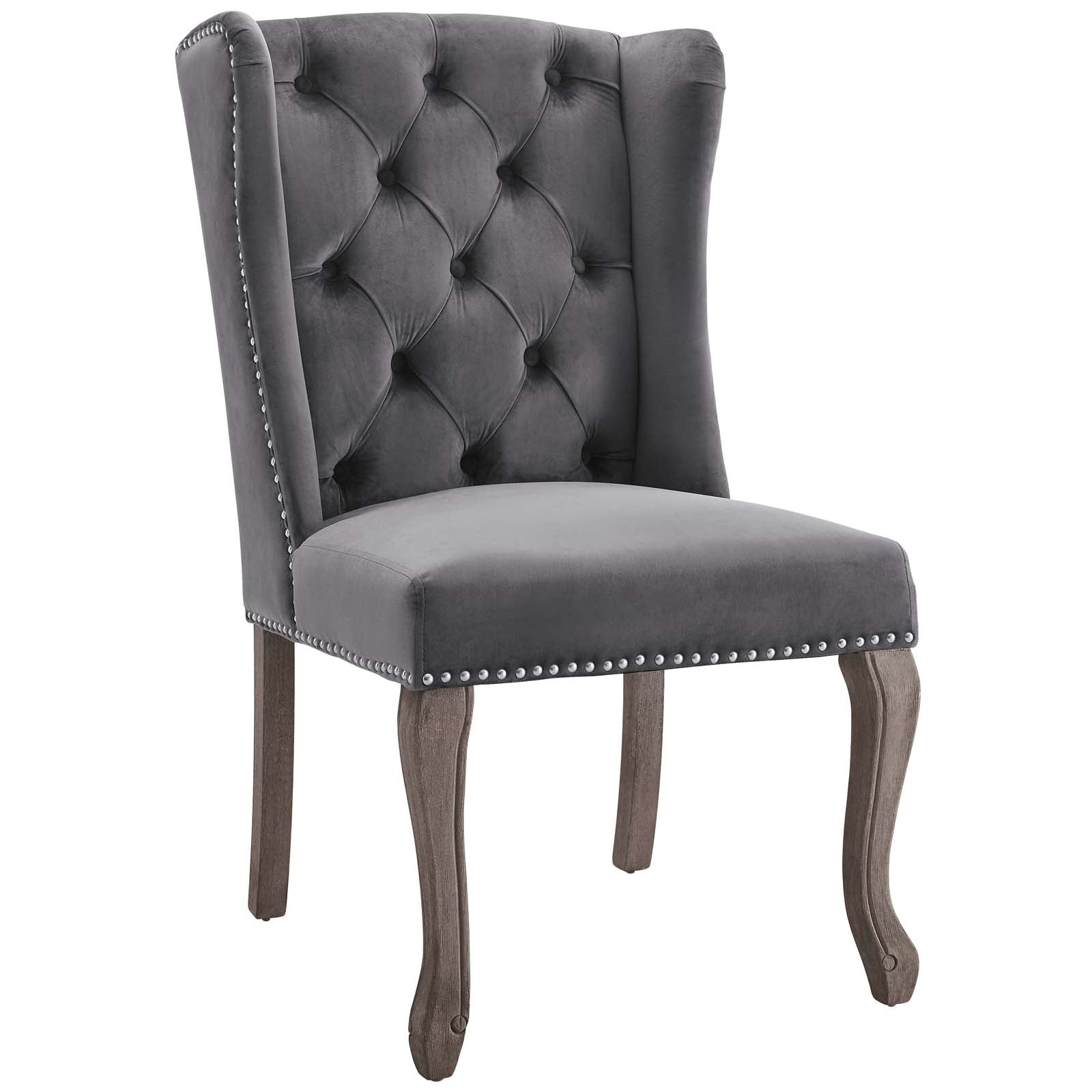 Apprise French Vintage Dining Performance Velvet Side Chair-Dining Chair-Modway-Wall2Wall Furnishings
