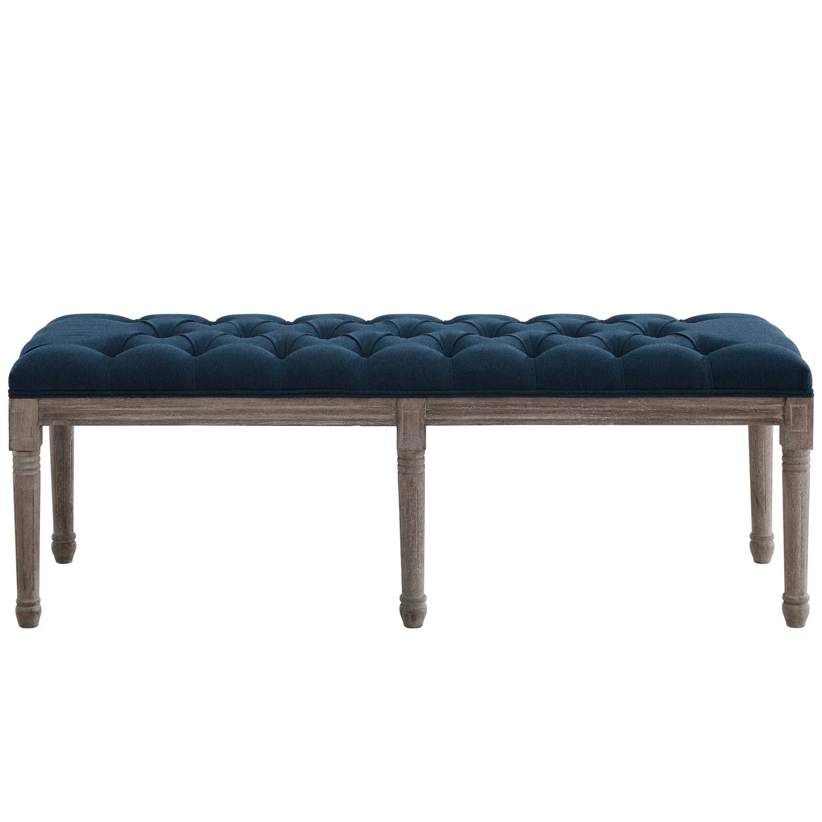 Province French Vintage Upholstered Fabric Bench-Bench-Modway-Wall2Wall Furnishings