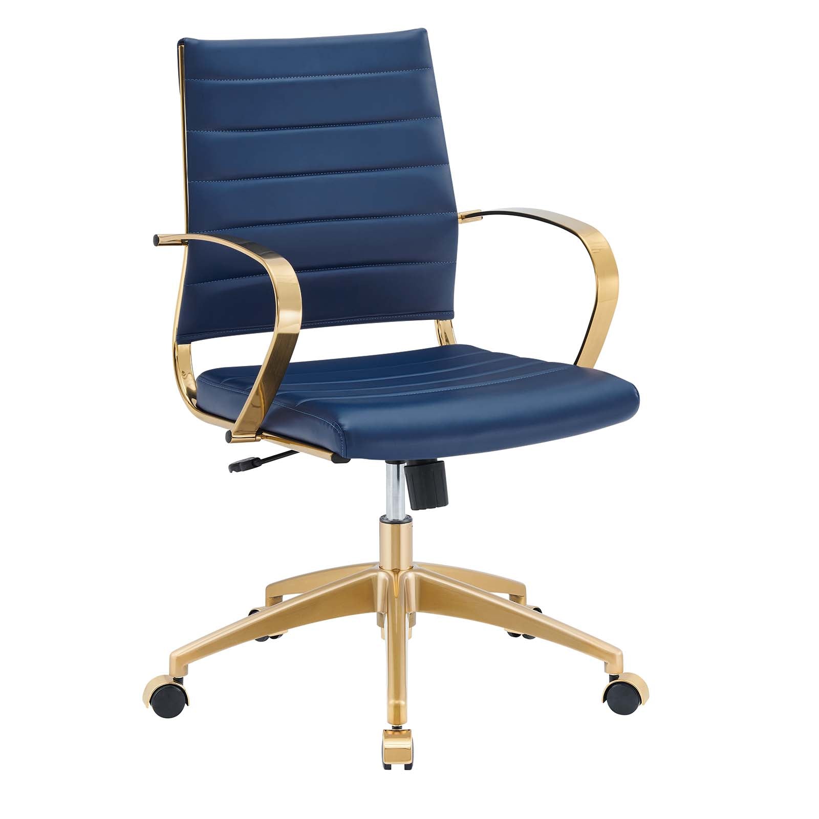 Jive Gold Stainless Steel Midback Office Chair-Desk Chair-Modway-Wall2Wall Furnishings