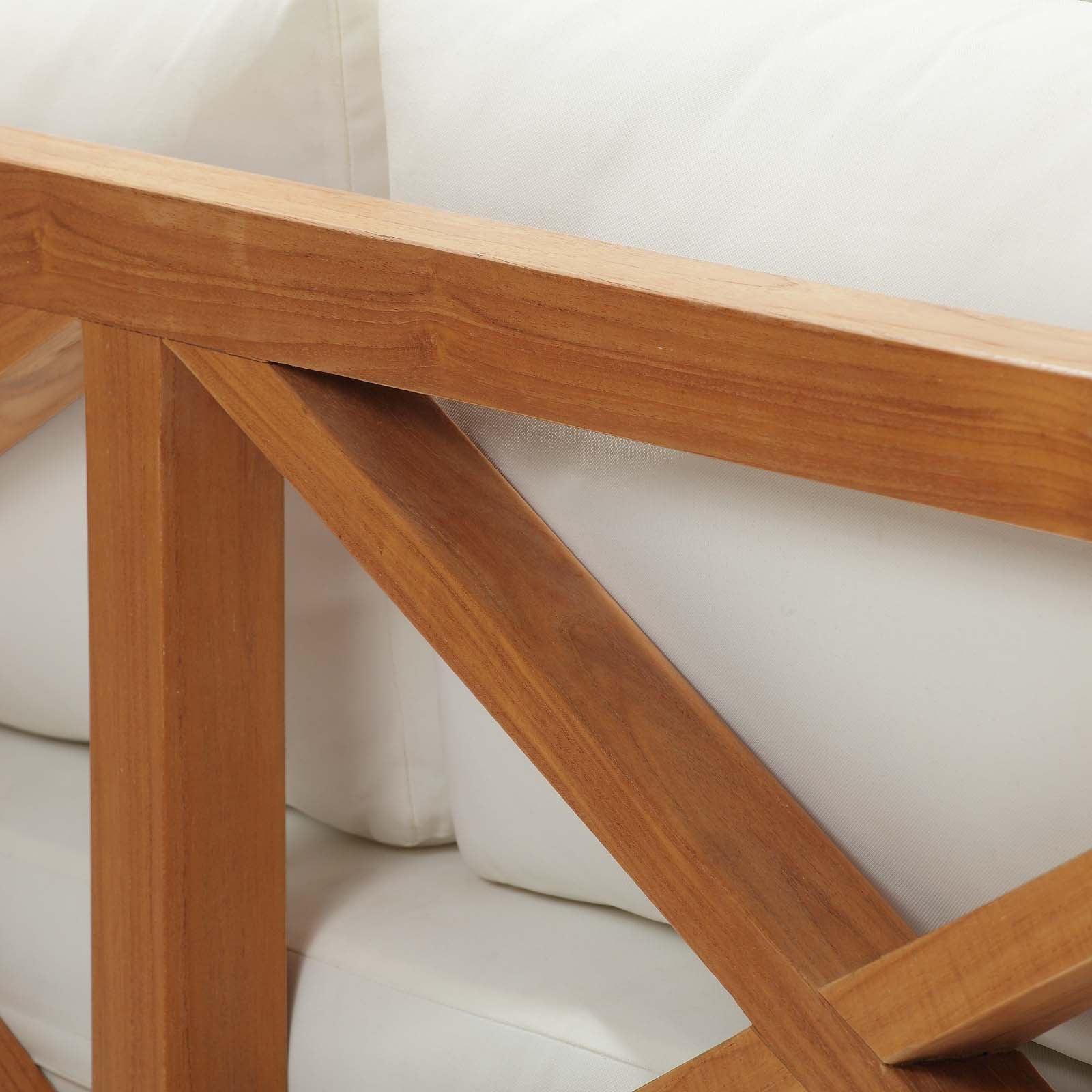 Northlake Outdoor Patio Premium Grade A Teak Wood Sofa-Outdoor Sofa-Modway-Wall2Wall Furnishings