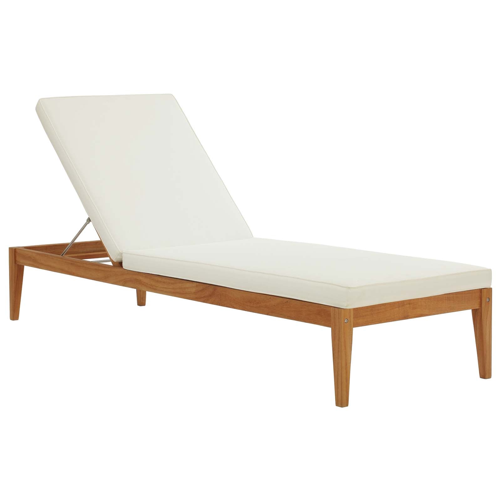 Northlake Outdoor Patio Premium Grade A Teak Wood Chaise Lounge-Outdoor Chaise-Modway-Wall2Wall Furnishings