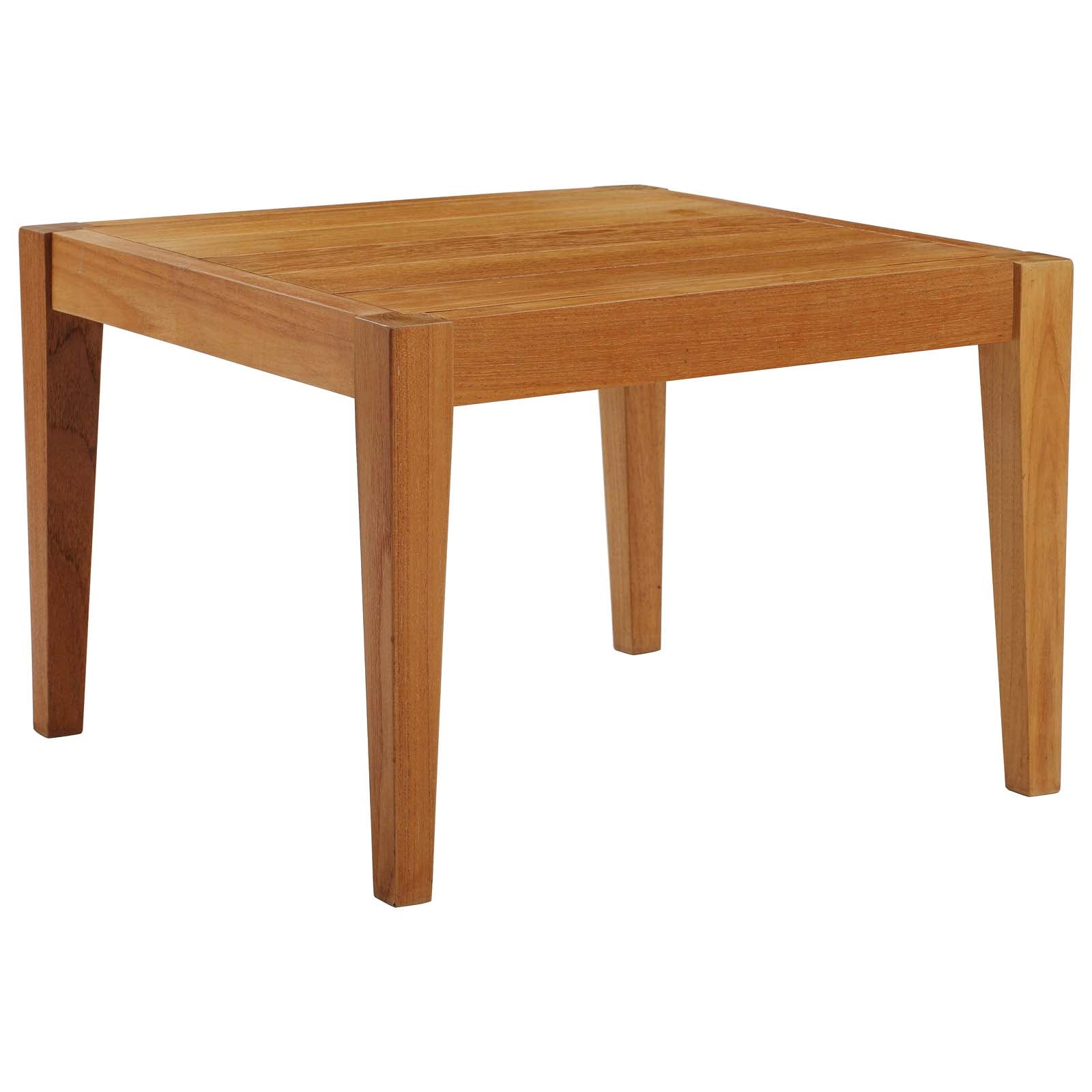 Northlake Outdoor Patio Premium Grade A Teak Wood Side Table-Outdoor End Table-Modway-Wall2Wall Furnishings