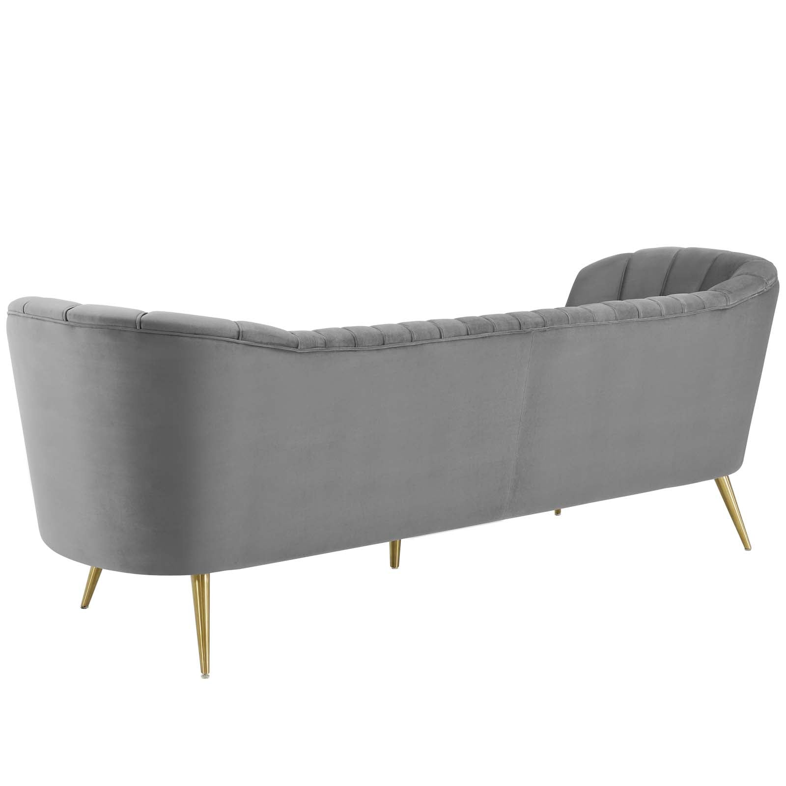 Opportunity Vertical Channel Tufted Curved Performance Velvet Sofa-Sofa-Modway-Wall2Wall Furnishings