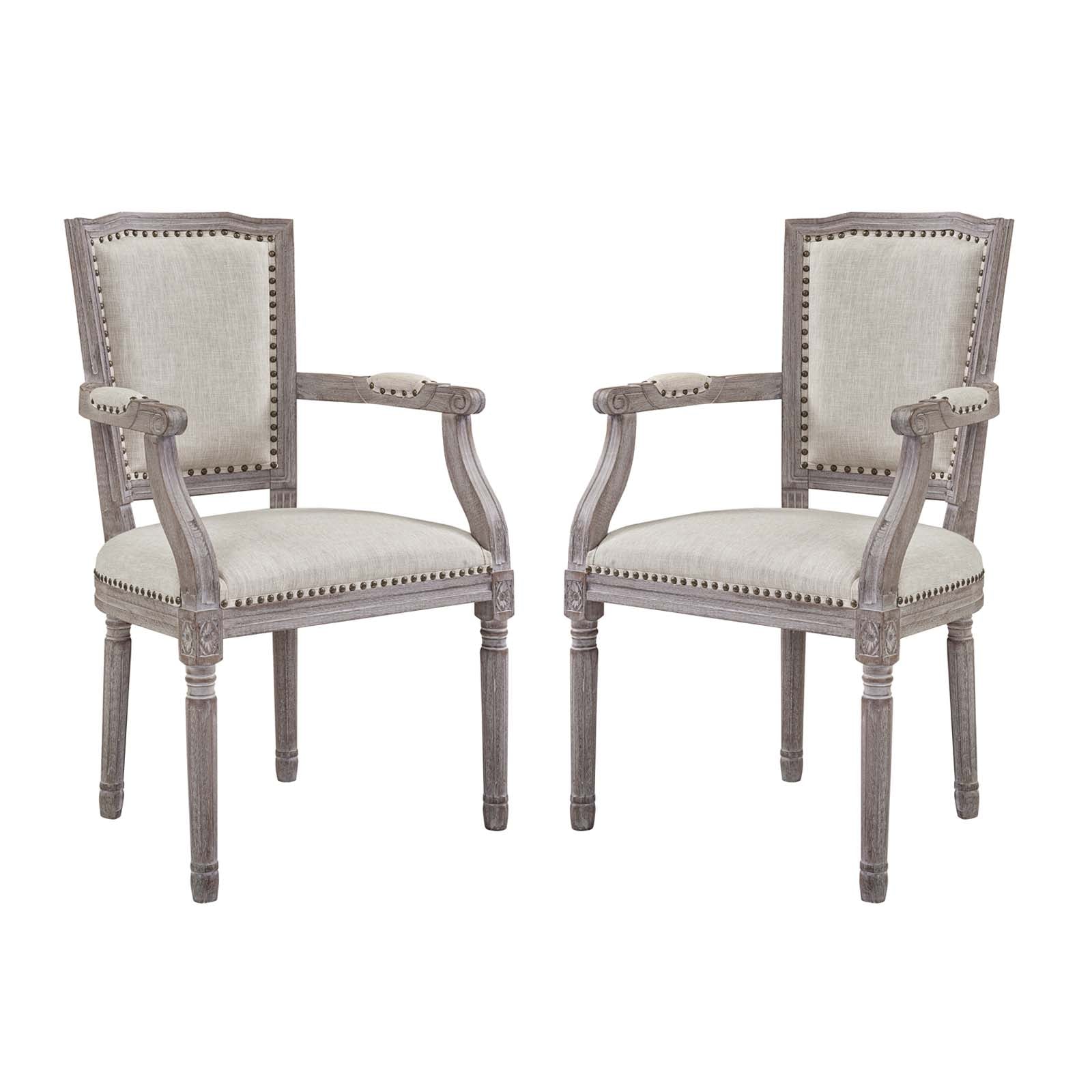 Penchant Dining Armchair Upholstered Fabric Set of 2-Dining Chair-Modway-Wall2Wall Furnishings