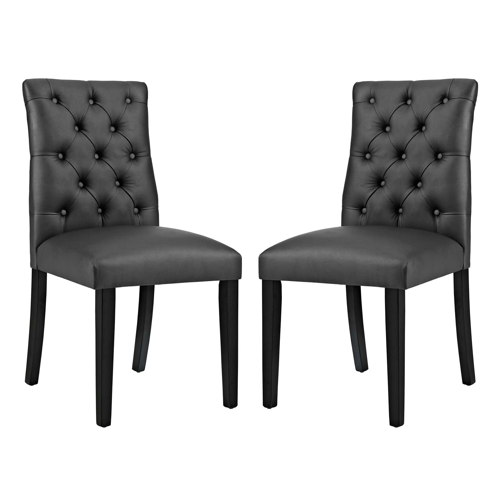 Duchess Dining Chair Vinyl Set of 2-Dining Chair-Modway-Wall2Wall Furnishings