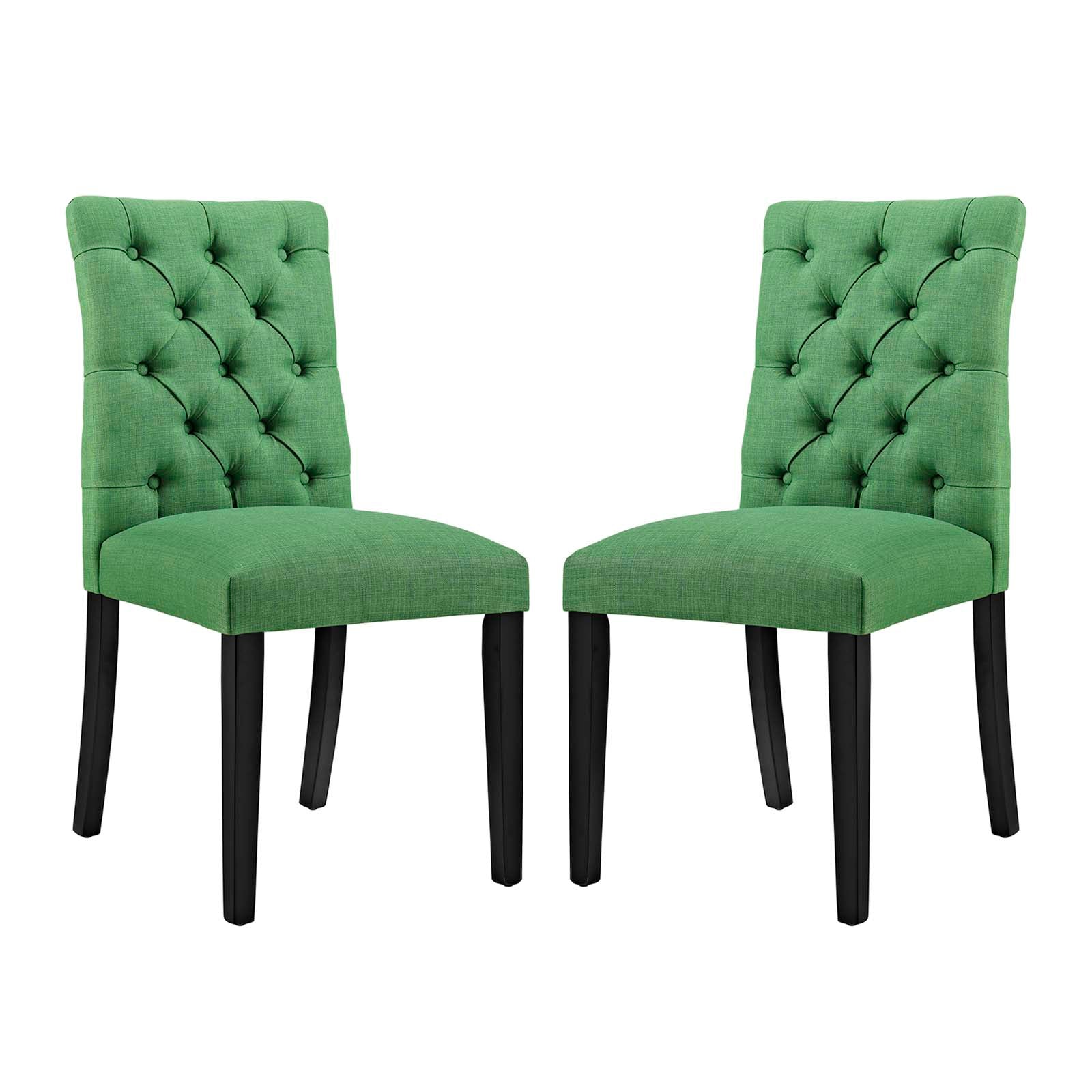 Duchess Dining Chair Fabric Set of 2-Dining Chair-Modway-Wall2Wall Furnishings