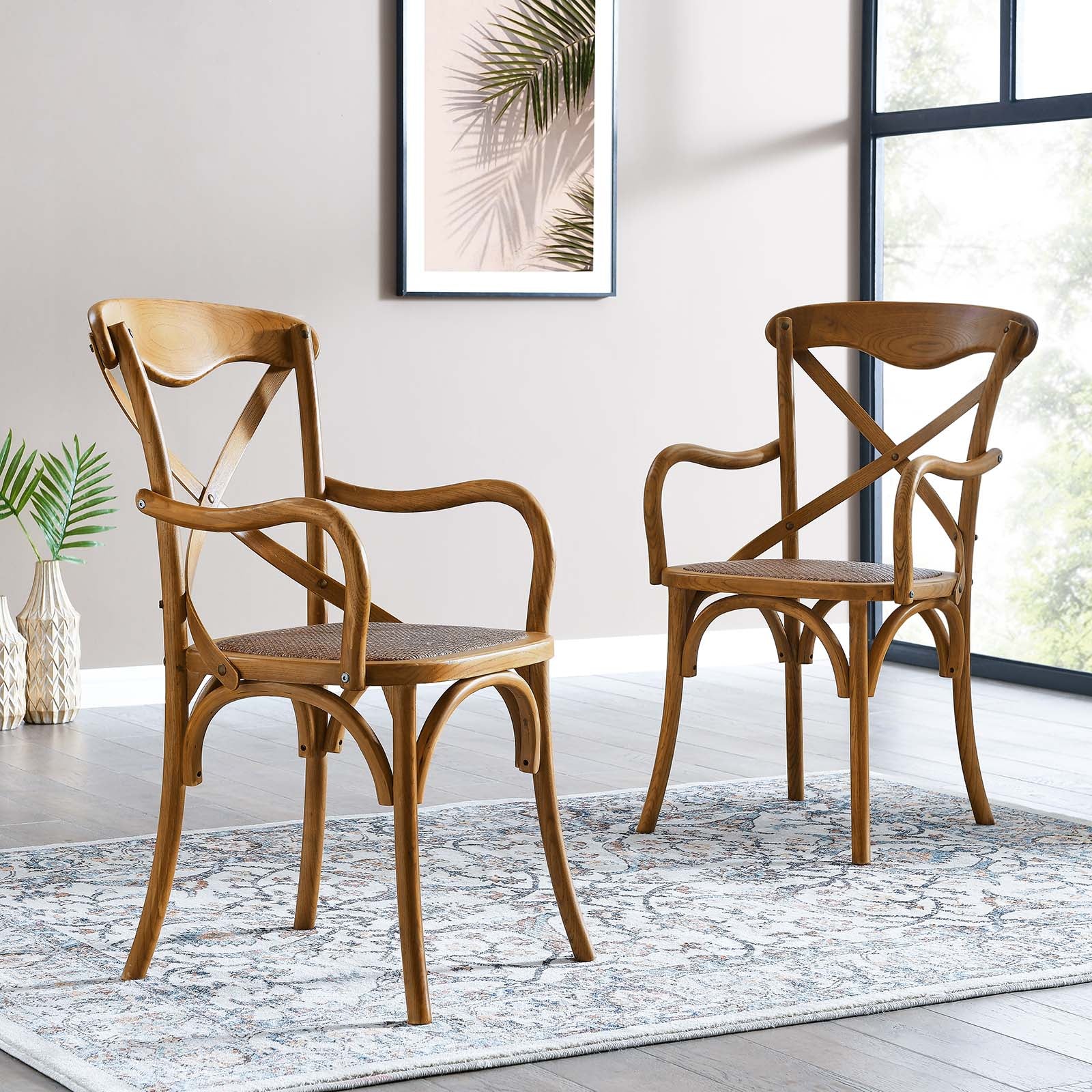 Gear Dining Armchair Set of 2-Dining Chair-Modway-Wall2Wall Furnishings