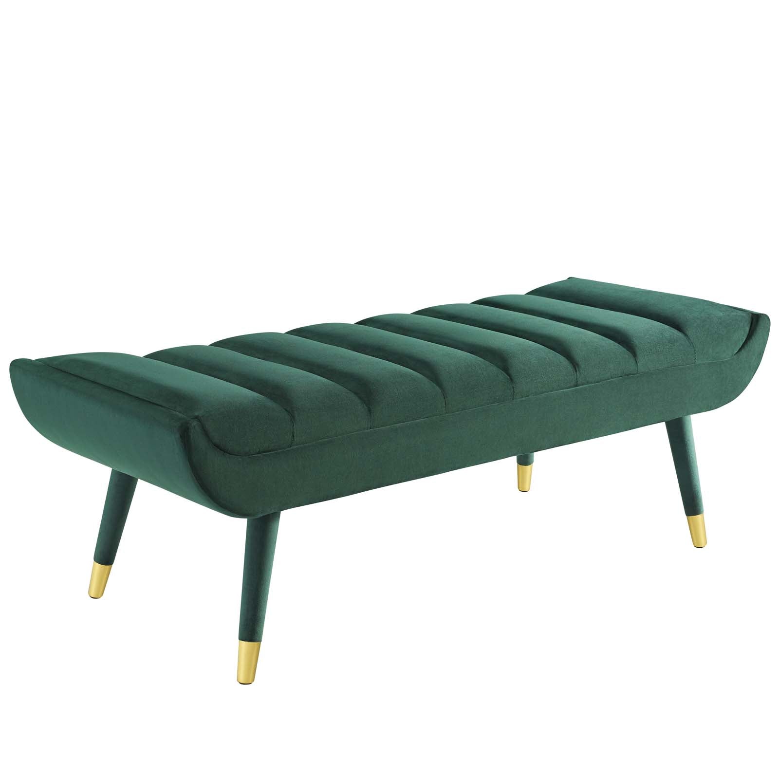 Guess Channel Tufted Performance Velvet Accent Bench-Bench-Modway-Wall2Wall Furnishings