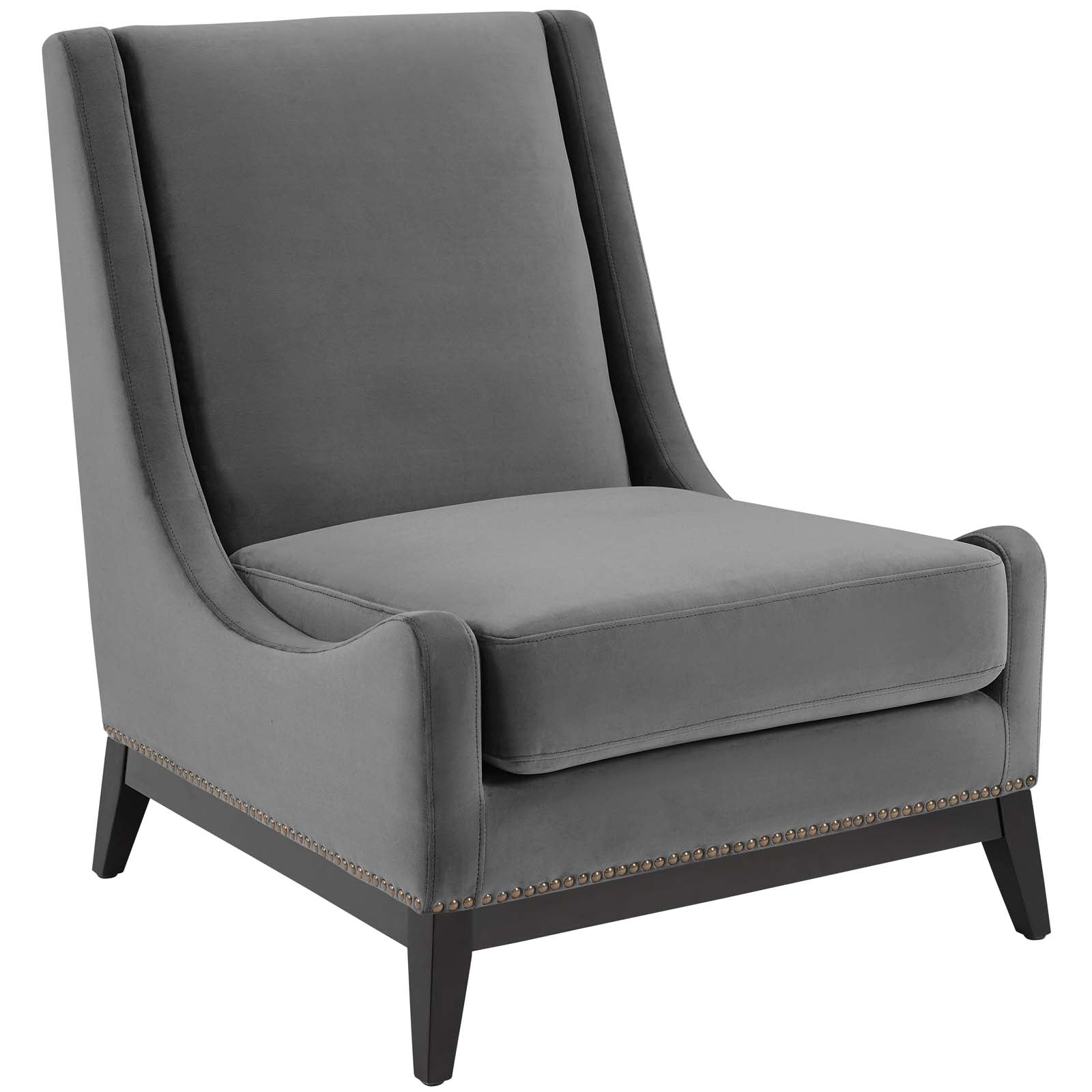 Confident Accent Upholstered Performance Velvet Lounge Chair-Lounge Chair-Modway-Wall2Wall Furnishings