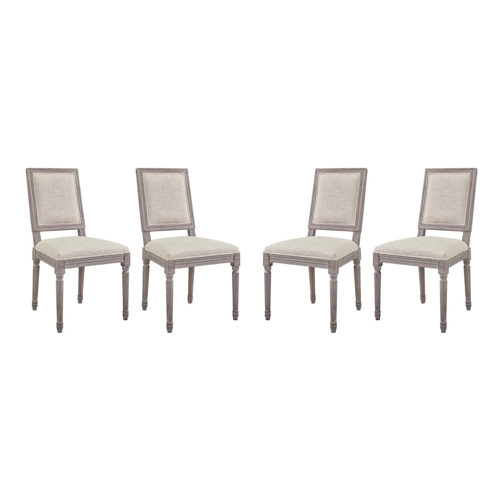 Court Dining Side Chair Upholstered Fabric Set of 4-Dining Chair-Modway-Wall2Wall Furnishings