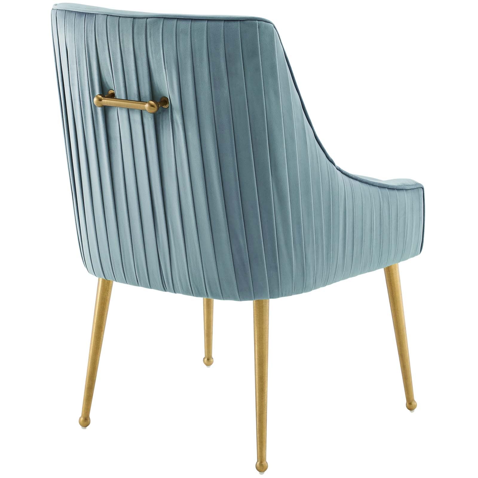 Discern Pleated Back Upholstered Performance Velvet Dining Chair-Dining Chair-Modway-Wall2Wall Furnishings