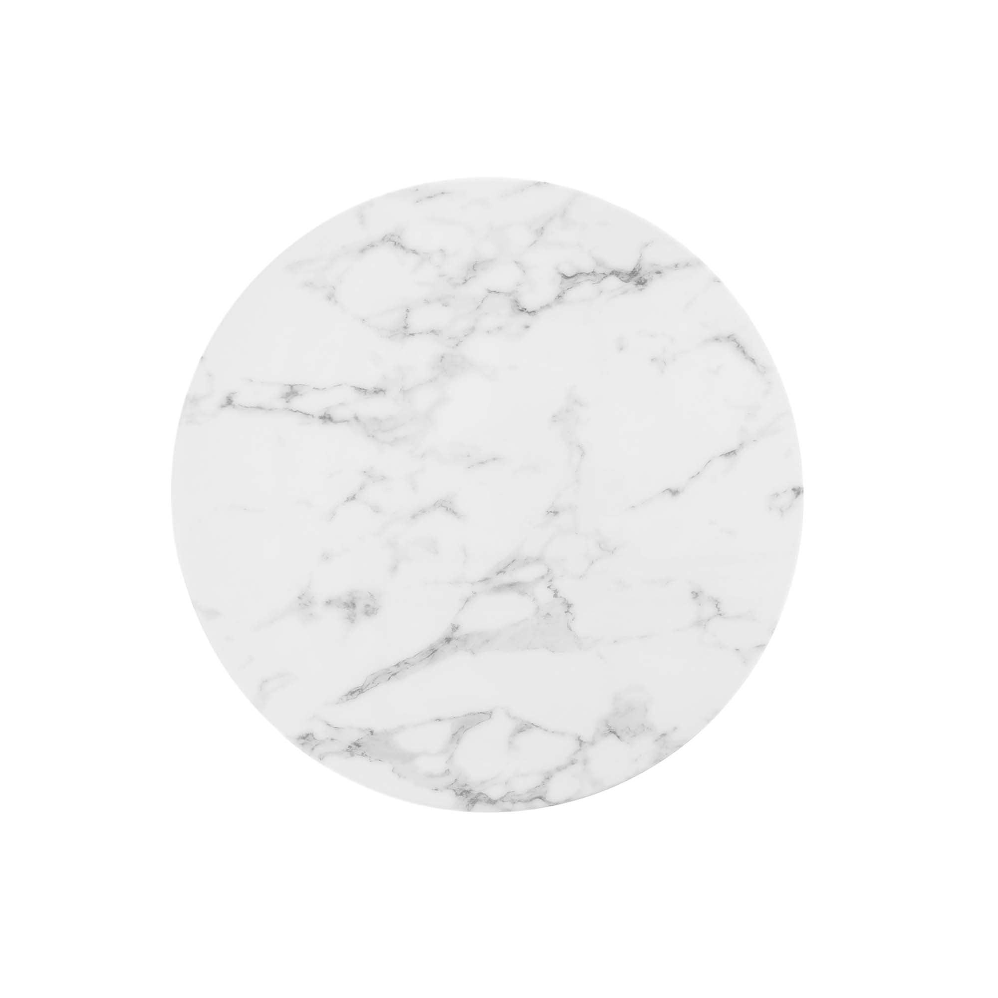 Lippa 28" Round Faux Marble Dining Table