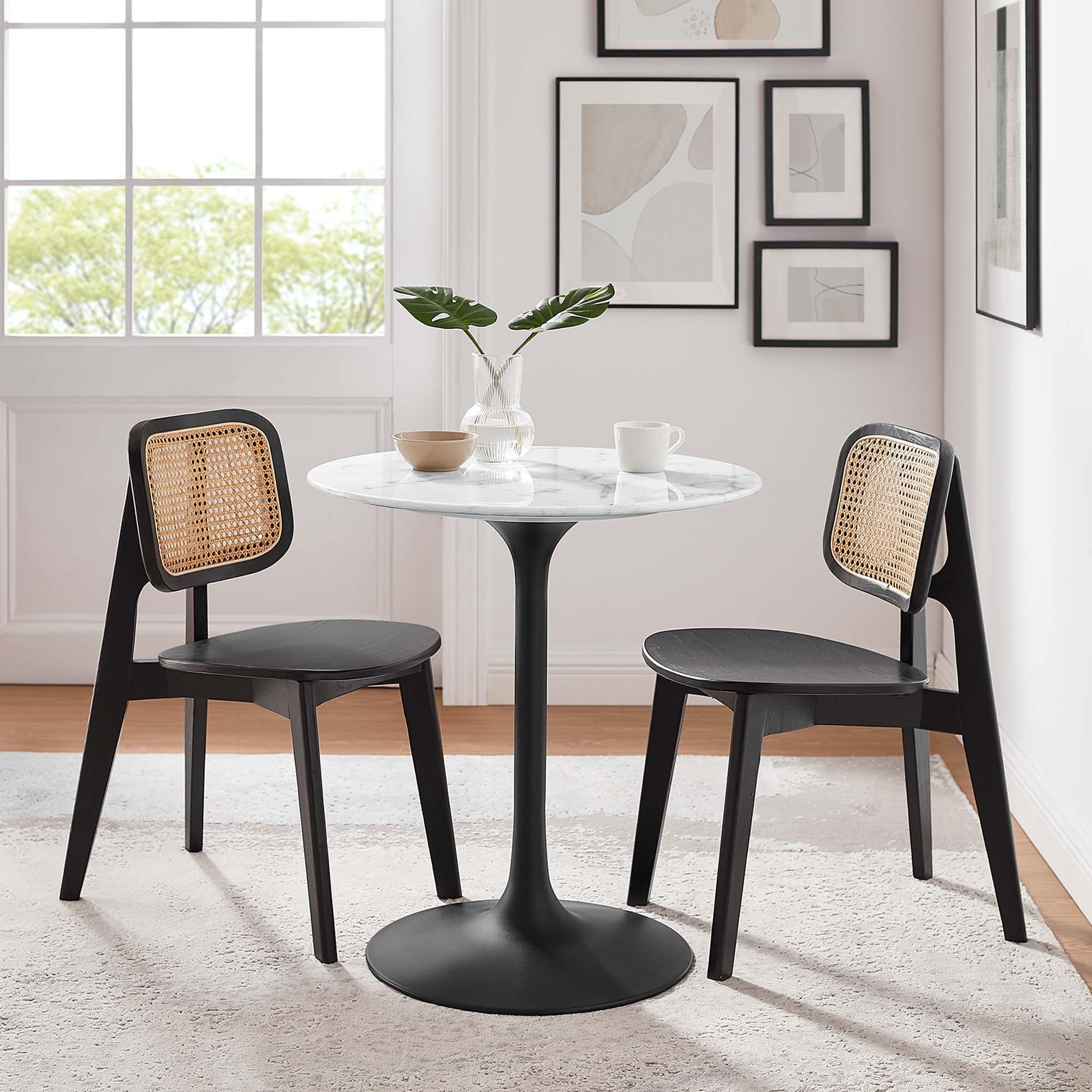 Lippa 28" Round Faux Marble Dining Table