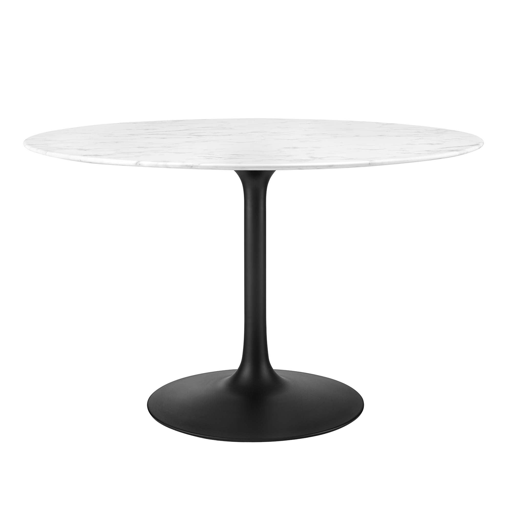 Lippa 48" Round Faux Marble Dining Table