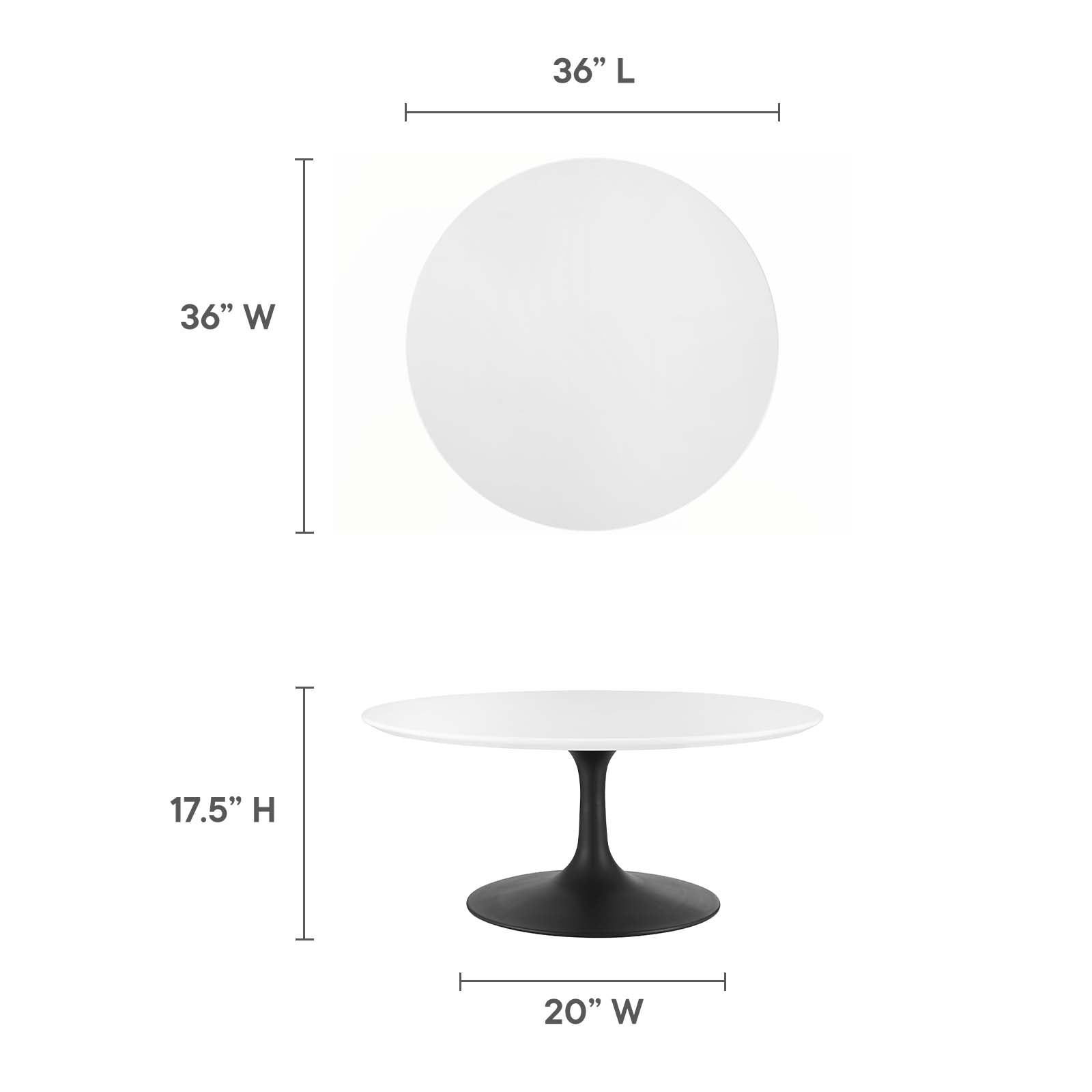 Lippa 36" Round Wood Coffee Table-Coffee Table-Modway-Wall2Wall Furnishings