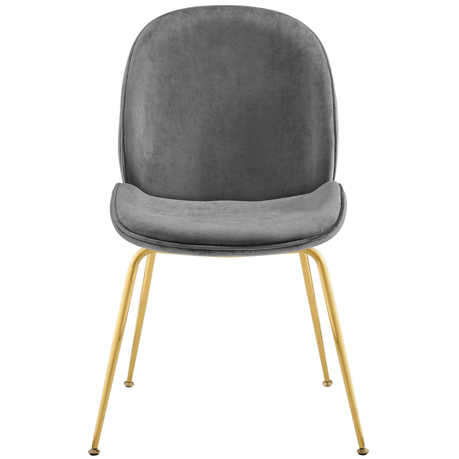 Scoop Gold Stainless Steel Leg Performance Velvet Dining Chair-Dining Chair-Modway-Wall2Wall Furnishings