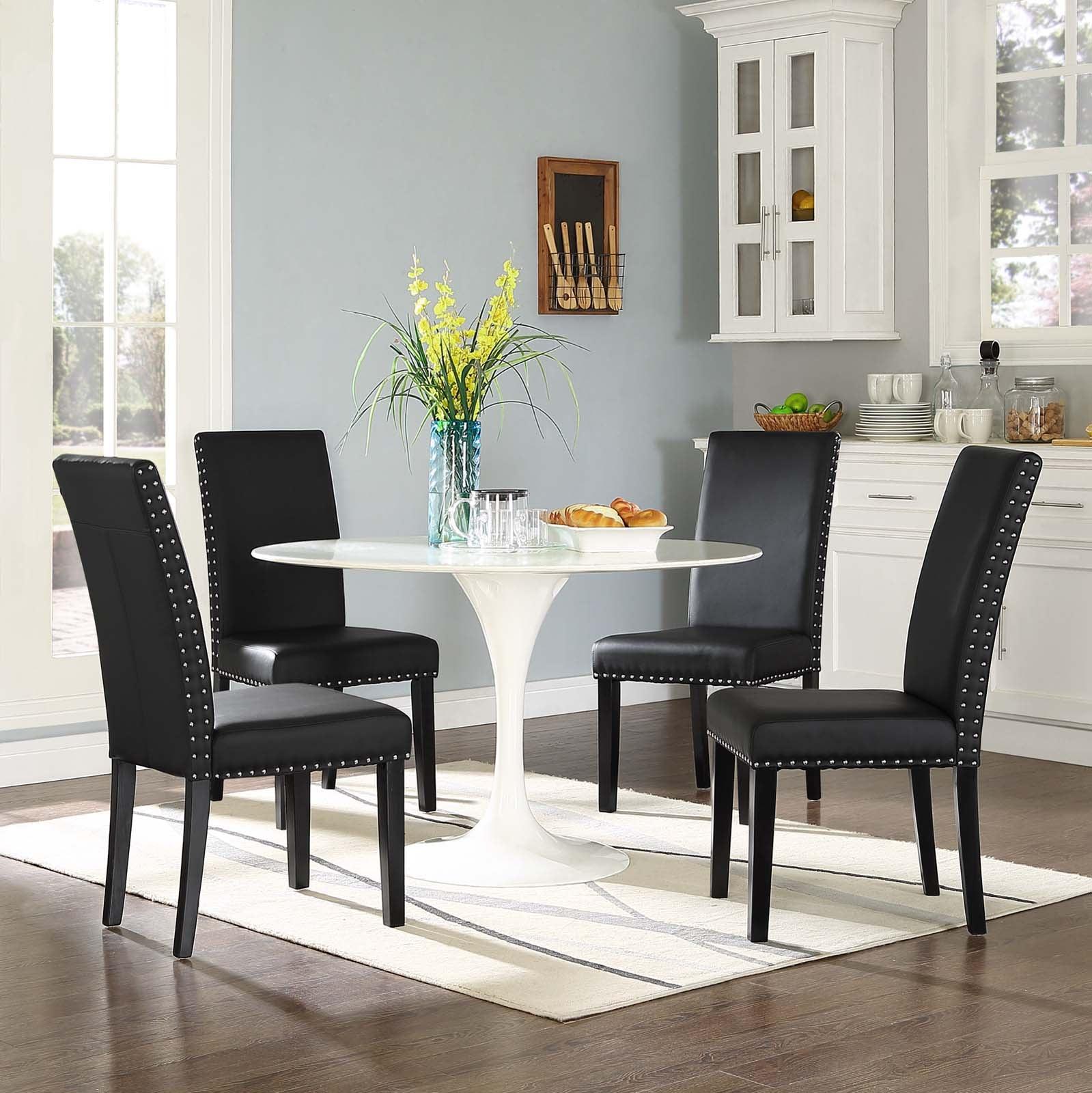 Parcel Vinyl Dining Side Chair Set of 4