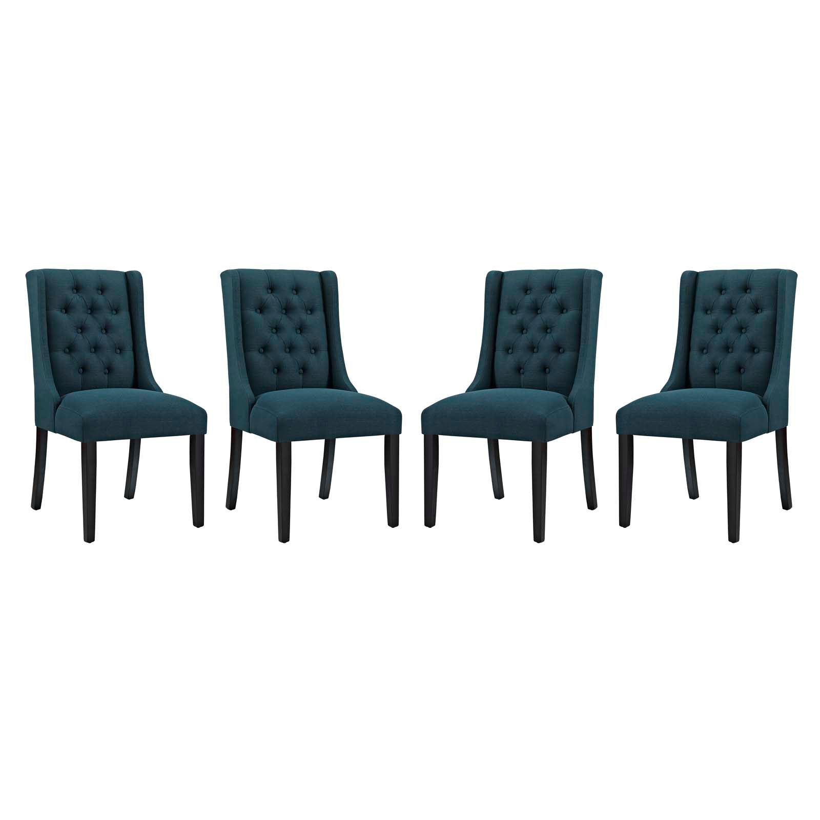 Baronet Dining Chair Fabric Set of 4-Dining Chair-Modway-Wall2Wall Furnishings
