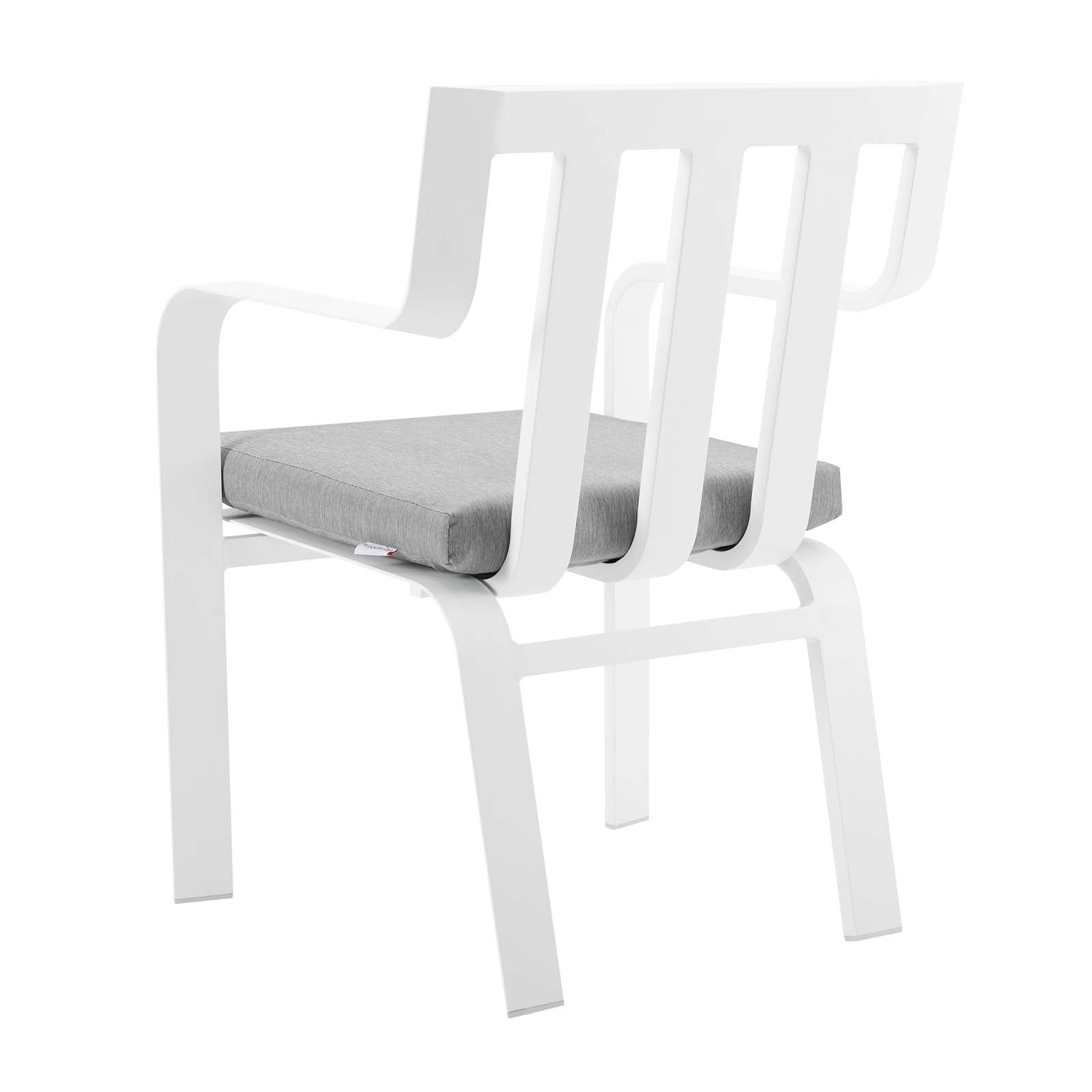 Baxley Stackable Outdoor Patio Aluminum Dining Armchair-Outdoor Dining Chair-Modway-Wall2Wall Furnishings