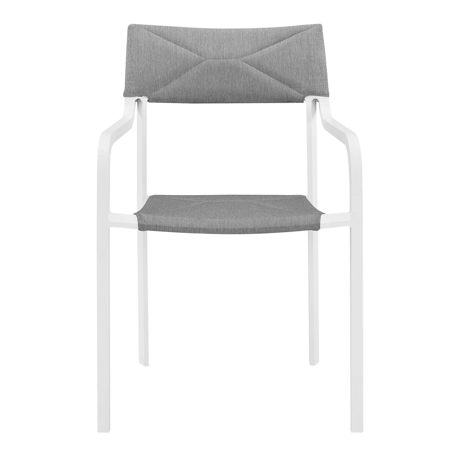 Raleigh Stackable Outdoor Patio Aluminum Dining Armchair-Outdoor Dining Chair-Modway-Wall2Wall Furnishings