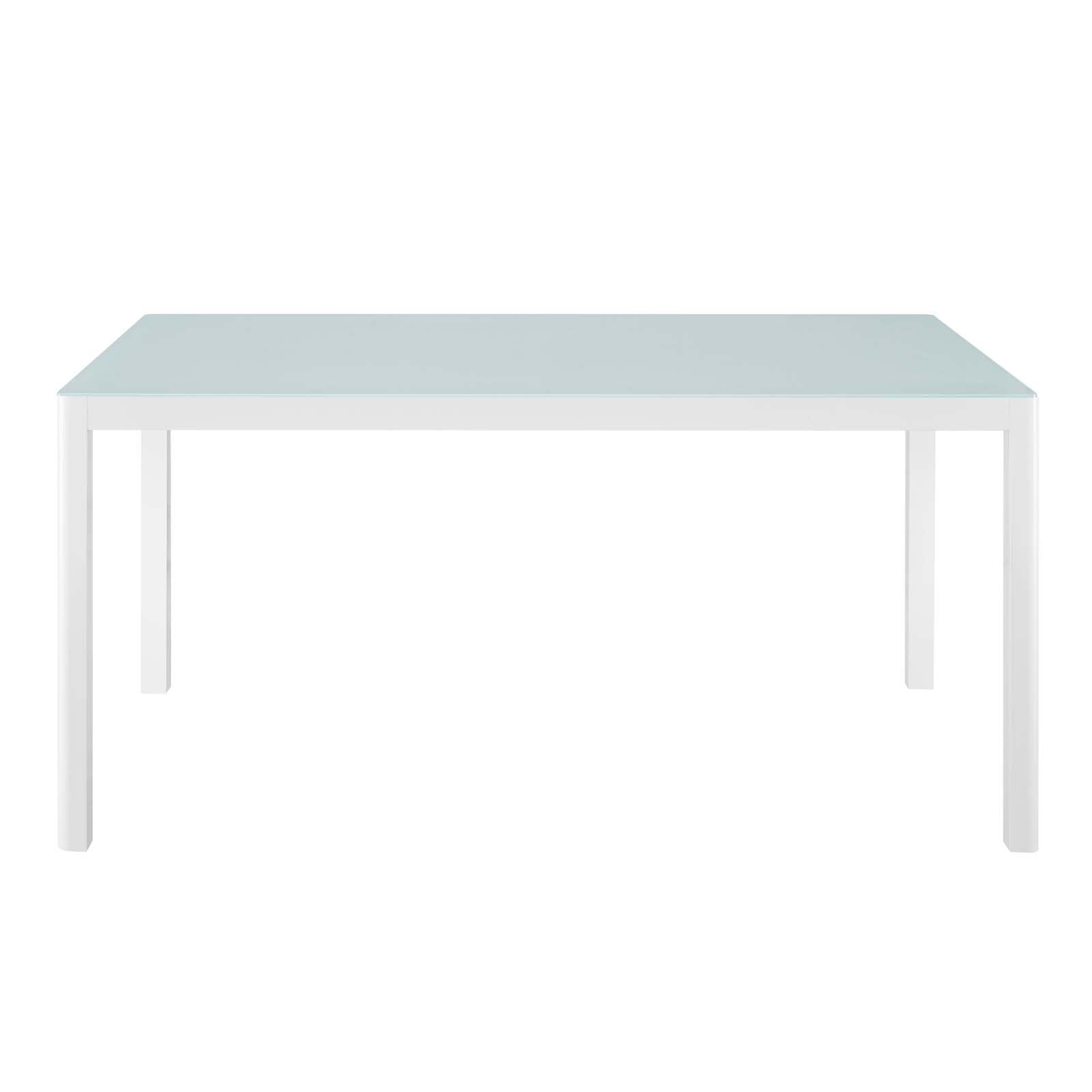 Raleigh 59" Outdoor Patio Aluminum Dining Table-Outdoor Dining Table-Modway-Wall2Wall Furnishings