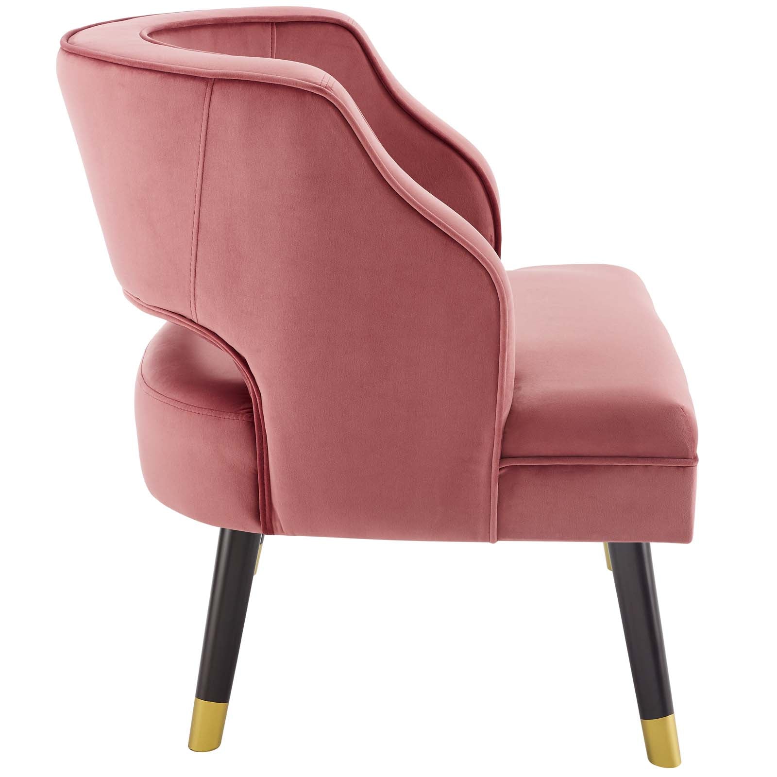 Traipse Button Tufted Open Back Performance Velvet Armchair-Armchair-Modway-Wall2Wall Furnishings
