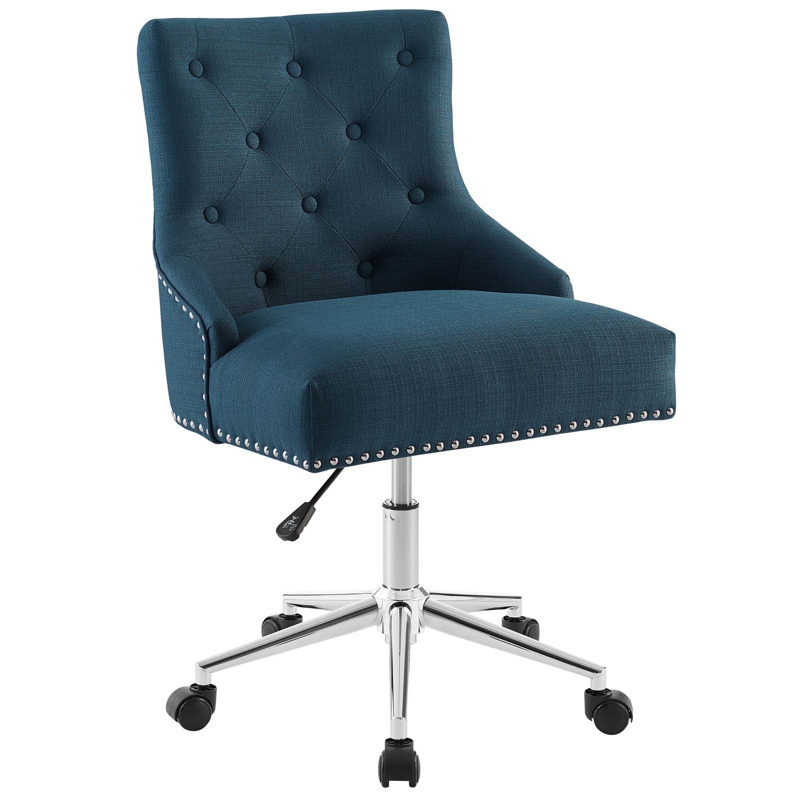 Regent Tufted Button Swivel Upholstered Fabric Office Chair-Desk Chair-Modway-Wall2Wall Furnishings