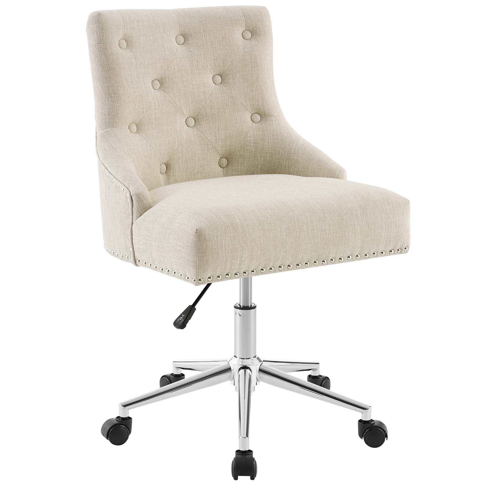 Regent Tufted Button Swivel Upholstered Fabric Office Chair-Desk Chair-Modway-Wall2Wall Furnishings