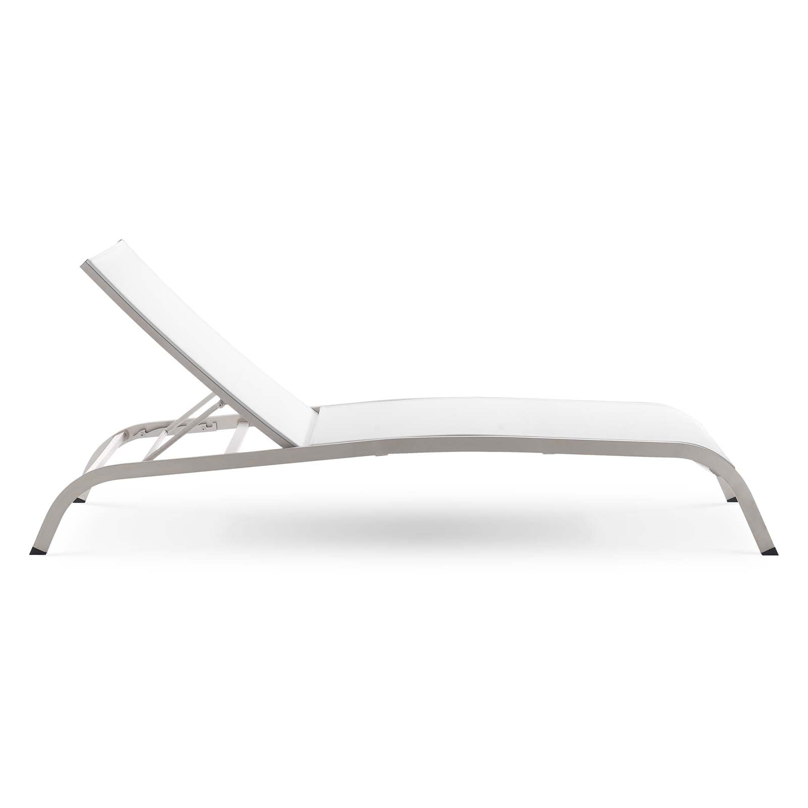 Savannah Mesh Chaise Outdoor Patio Aluminum Lounge Chair-Outdoor Lounge Chair-Modway-Wall2Wall Furnishings