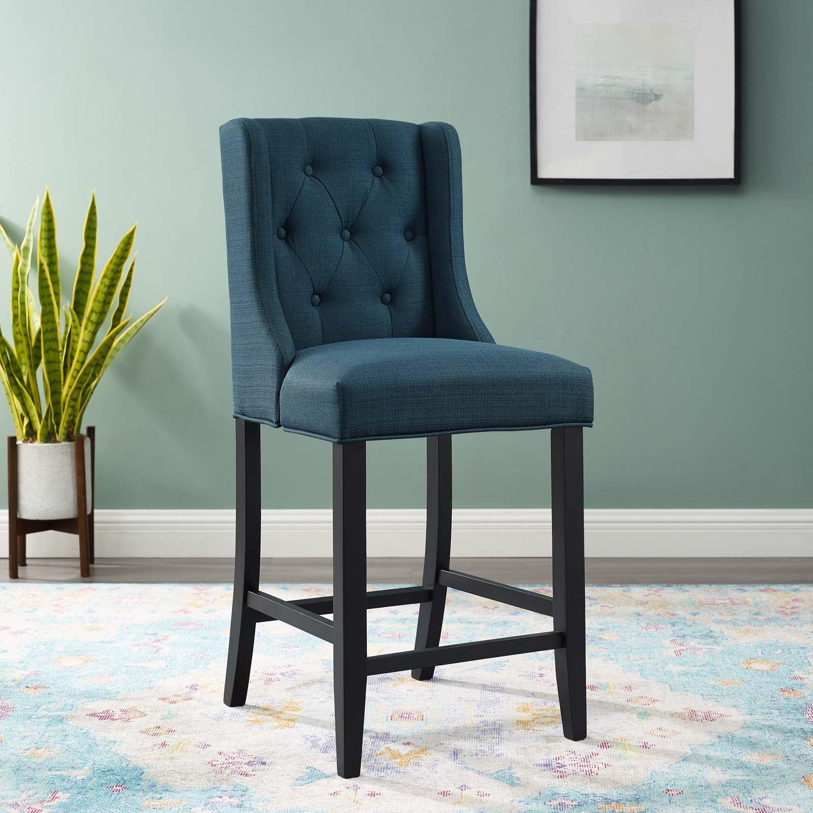 Baronet Tufted Button Upholstered Fabric Counter Stool-Counter Stool-Modway-Wall2Wall Furnishings