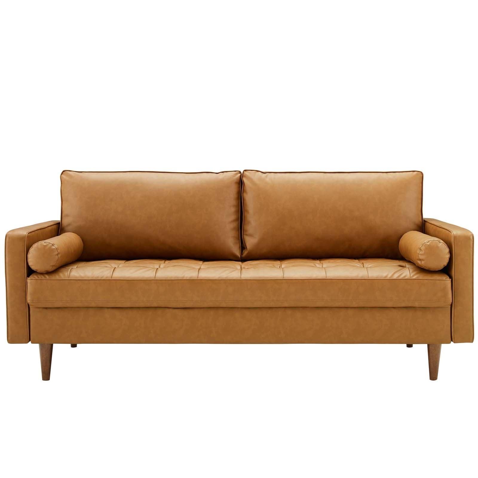 Valour Tufted Vegan Leather Sofa