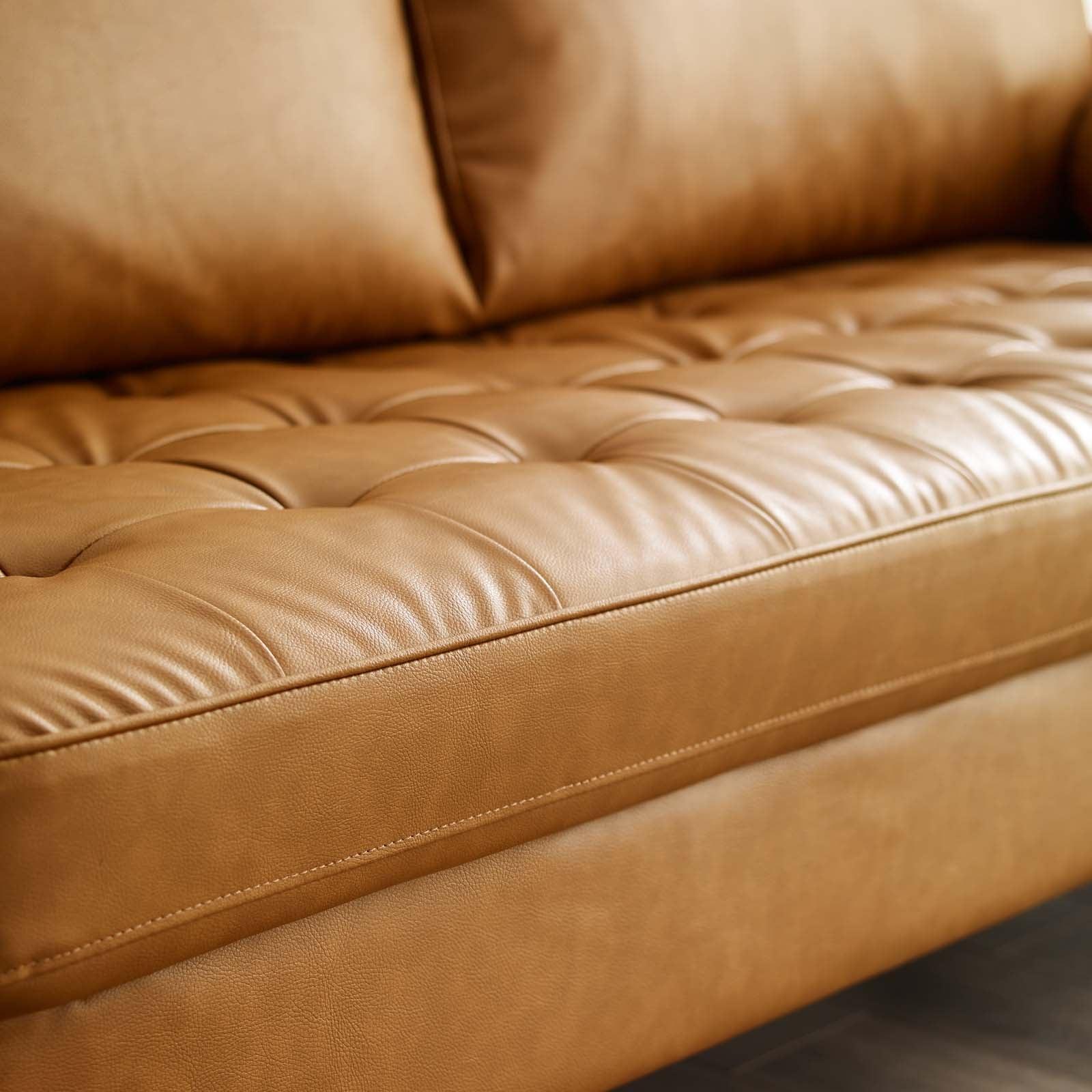 Valour Tufted Vegan Leather Sofa