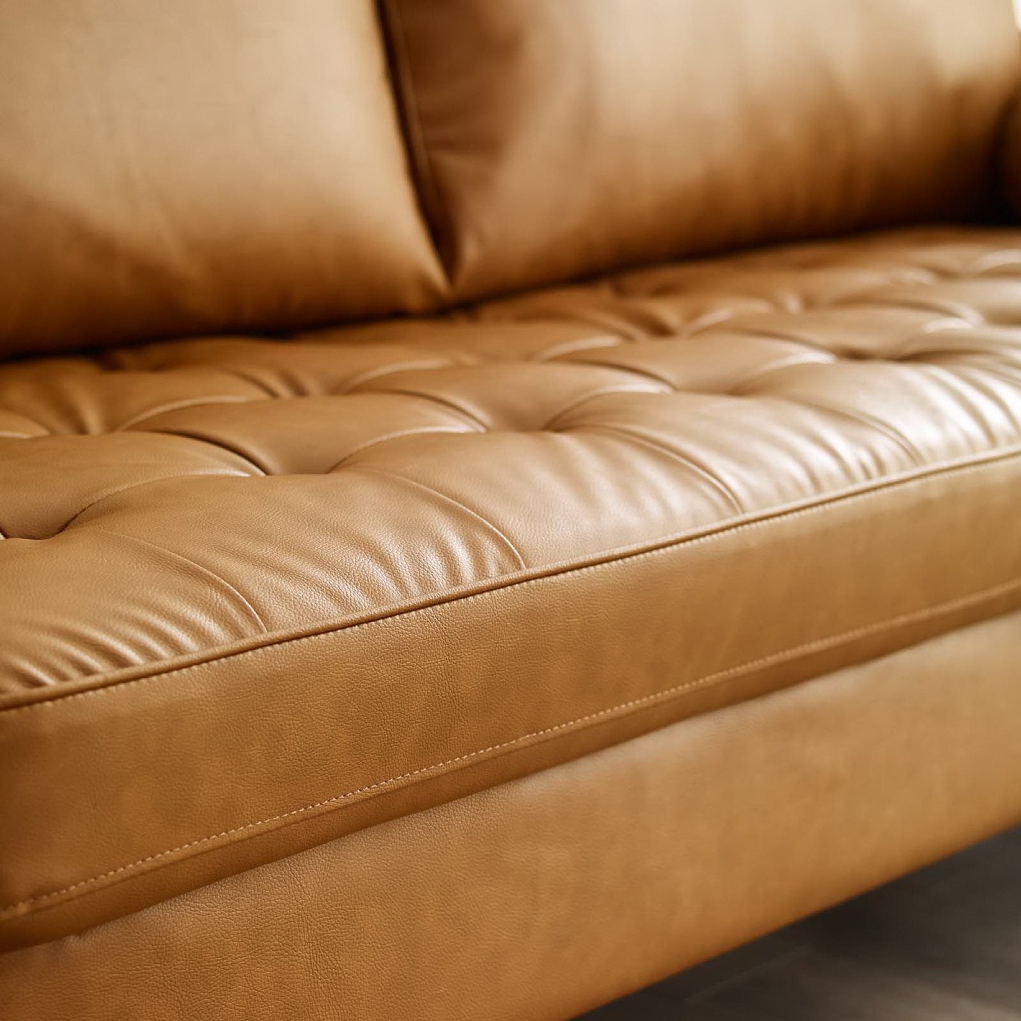 Valour Tufted Vegan Leather Sofa