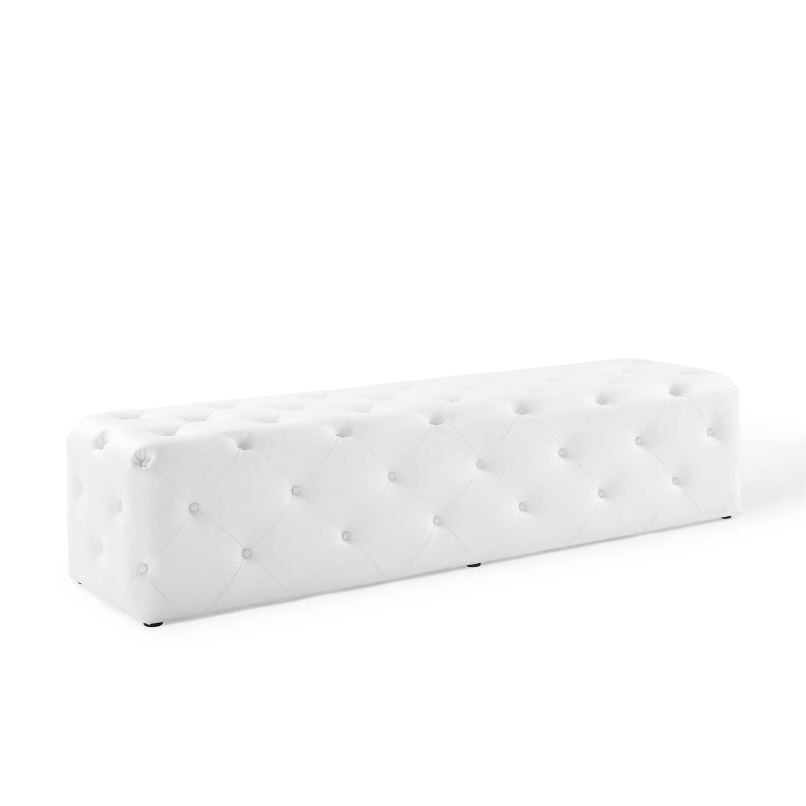 Anthem 72" Tufted Button Entryway Faux Leather Bench-Bench-Modway-Wall2Wall Furnishings