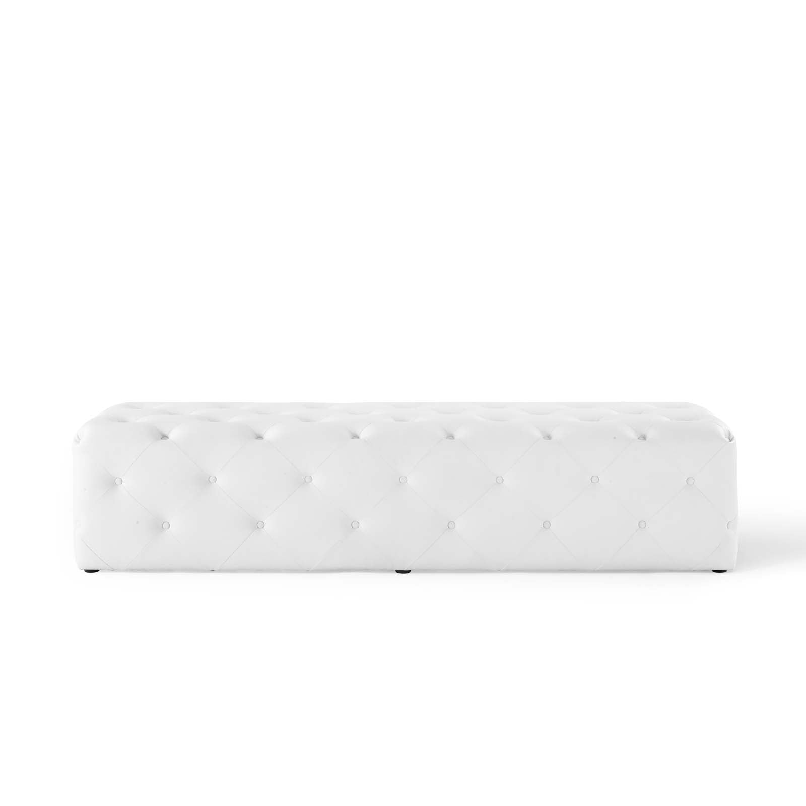 Anthem 72" Tufted Button Entryway Faux Leather Bench-Bench-Modway-Wall2Wall Furnishings